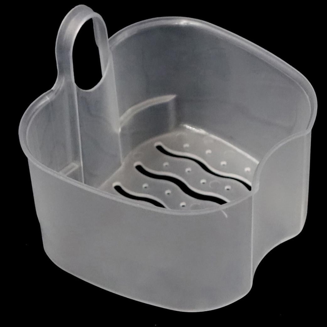 1Pcs Denture Bath Case Cup ,Dental Retainer Cleaner Case, Bath Box Mouthguard Storage Holder,Denture Case Box Holder Storage Soak Container With Strainer Basket For Travel Cleaning,(Dark Blue) Dark Blue - Image 2