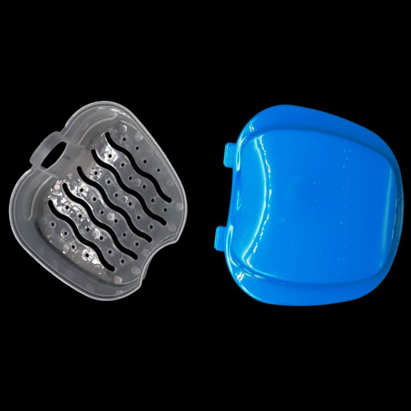 1Pcs Denture Bath Case Cup ,Dental Retainer Cleaner Case, Bath Box Mouthguard Storage Holder,Denture Case Box Holder Storage Soak Container With Strainer Basket For Travel Cleaning,(Dark Blue) Dark Blue - Image 8