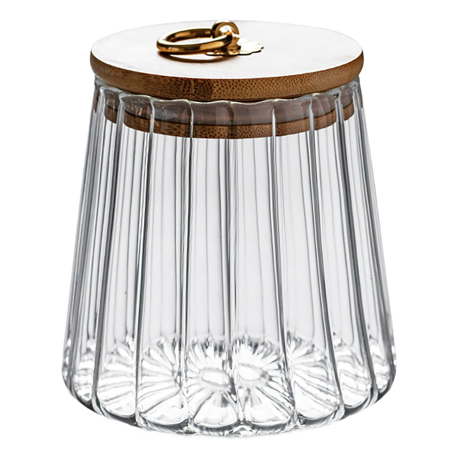 Sugar Containers With Bamboo Lids,Glass Coffee Canister Airtight Food Storage Jar With Lid, Candy Glass Canister Decorative Jars For Food Sugar Coffee Beans Tea, Coffee Bar Accessories A - Image 4