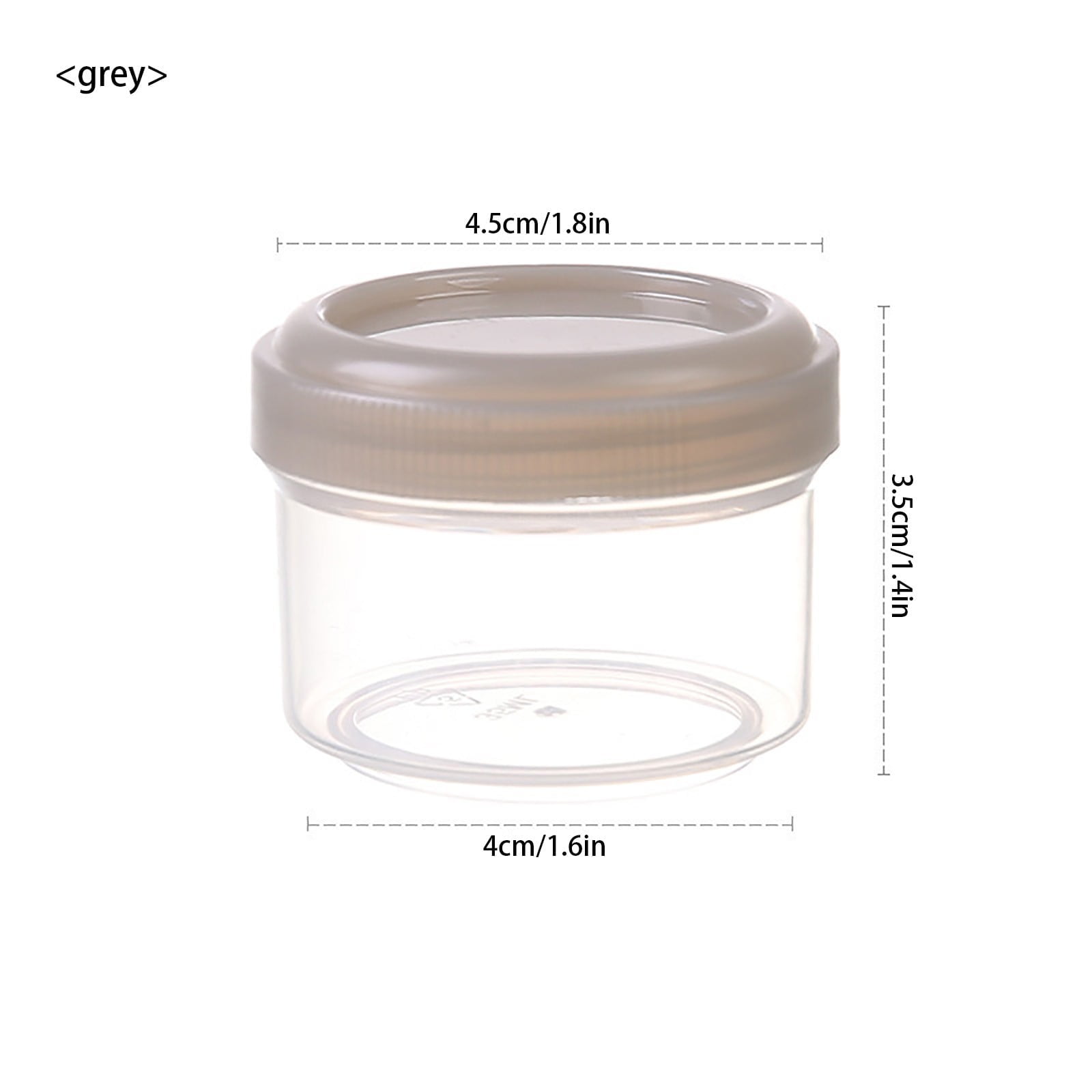 4Pcs Clear Plastic Jars With Lids,Small Plastic Storage Jars With Screw On Lids,Mini Wide-Mouth Refillable Storage Containers,Empty Round Containers For Candy,Beads,Lotion,Food Storage,Purple Grey - Image 2