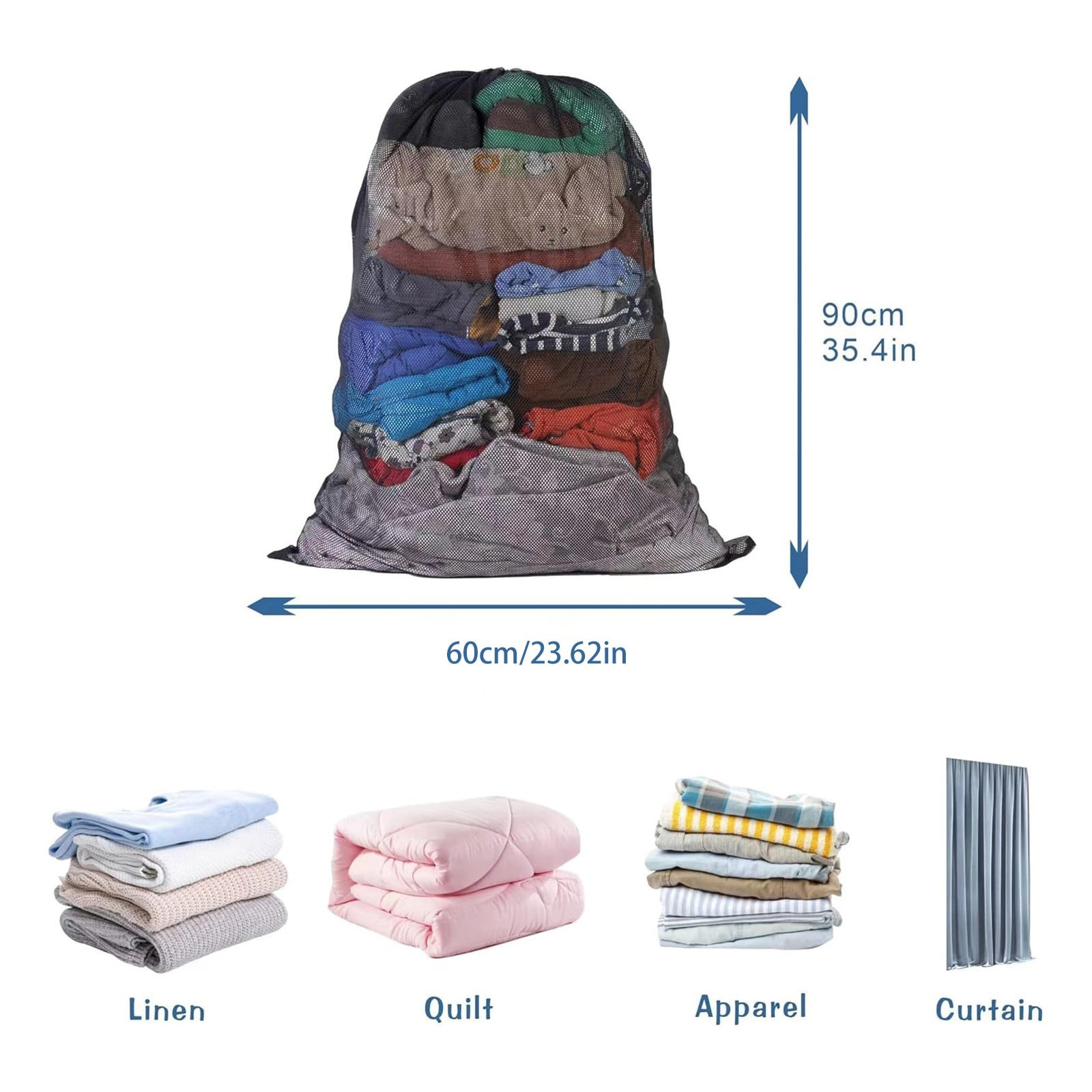 Honeycomb Delicates Bags for Washing Machine, Heavy Duty lingerie bags for Laundry, Travel Storage Organize Bag for Cotton Clothes, Sheet, Shoes, 1 Pcs, 15.75x11.81 23.62