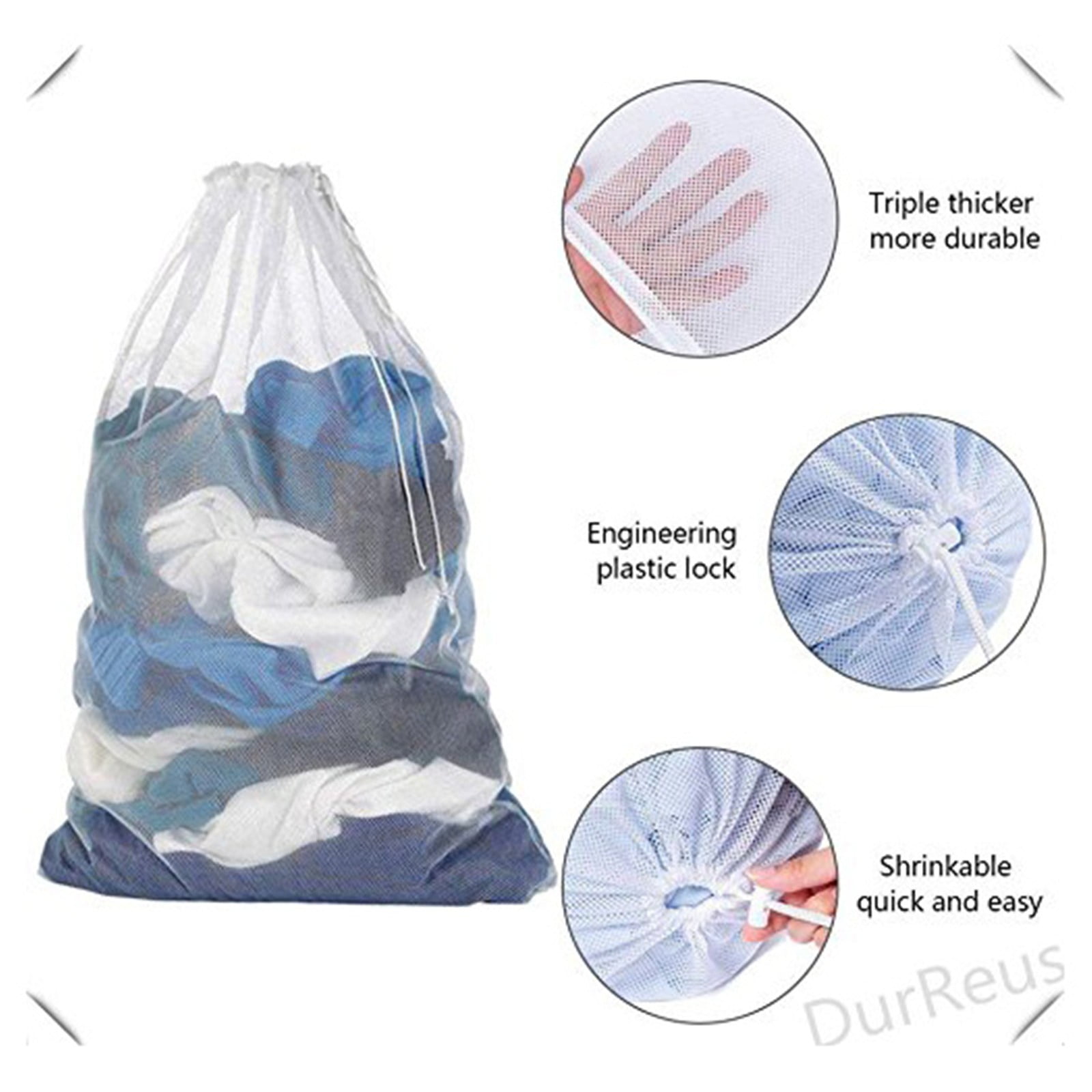 Honeycomb Delicates Bags for Washing Machine, Heavy Duty lingerie bags for Laundry, Travel Storage Organize Bag for Cotton Clothes, Sheet, Shoes, 1 Pcs, 15.75x11.81 23.62