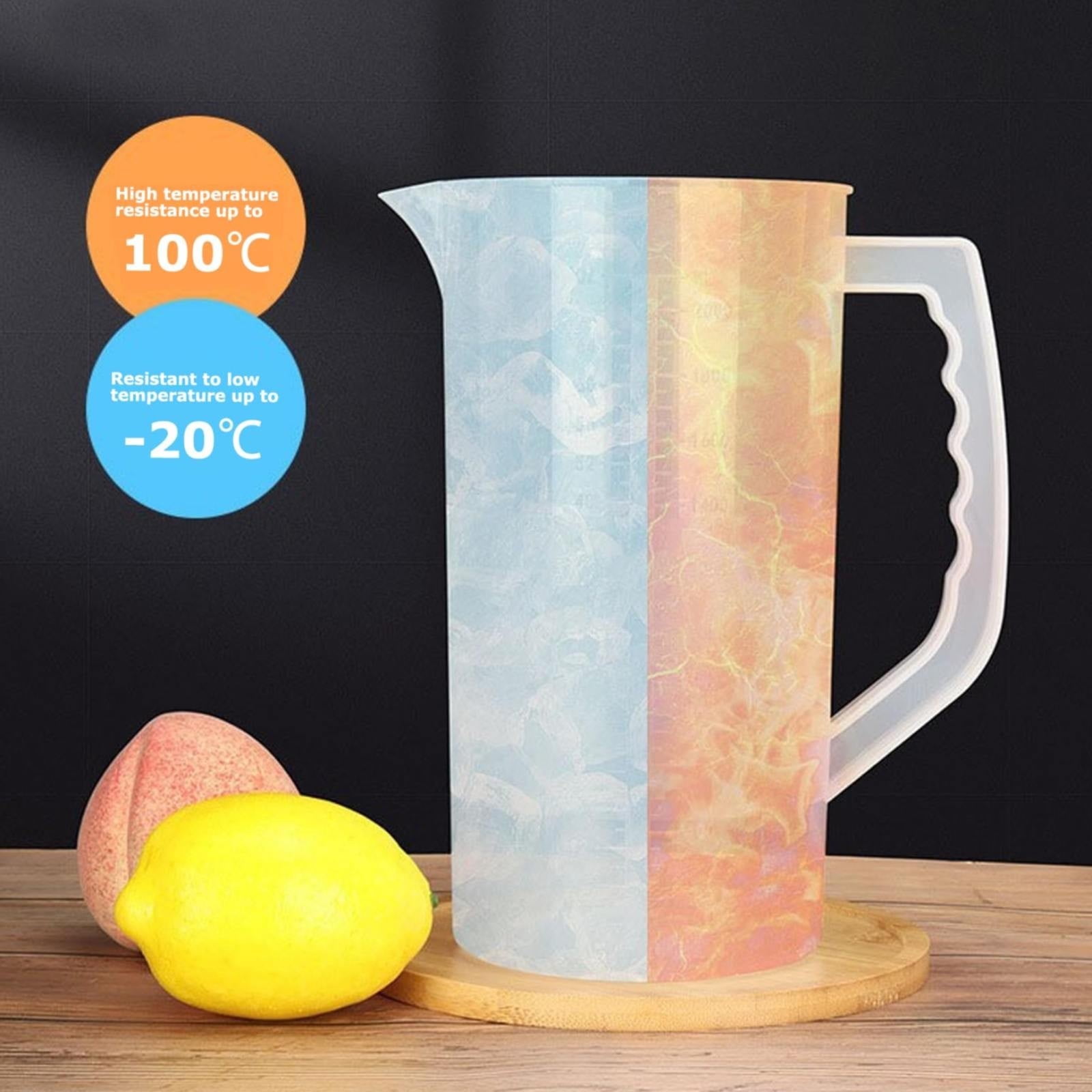 Mixing Pitcher For Drinks, 68 Oz Plastic Water Pitcher With Lid,Mixing Pitcher With Lid Drink Containers,Angled Plastic Blades And Adjustable Mixer Plunger For Juice, Powdered Milk 68 Oz - Image 5
