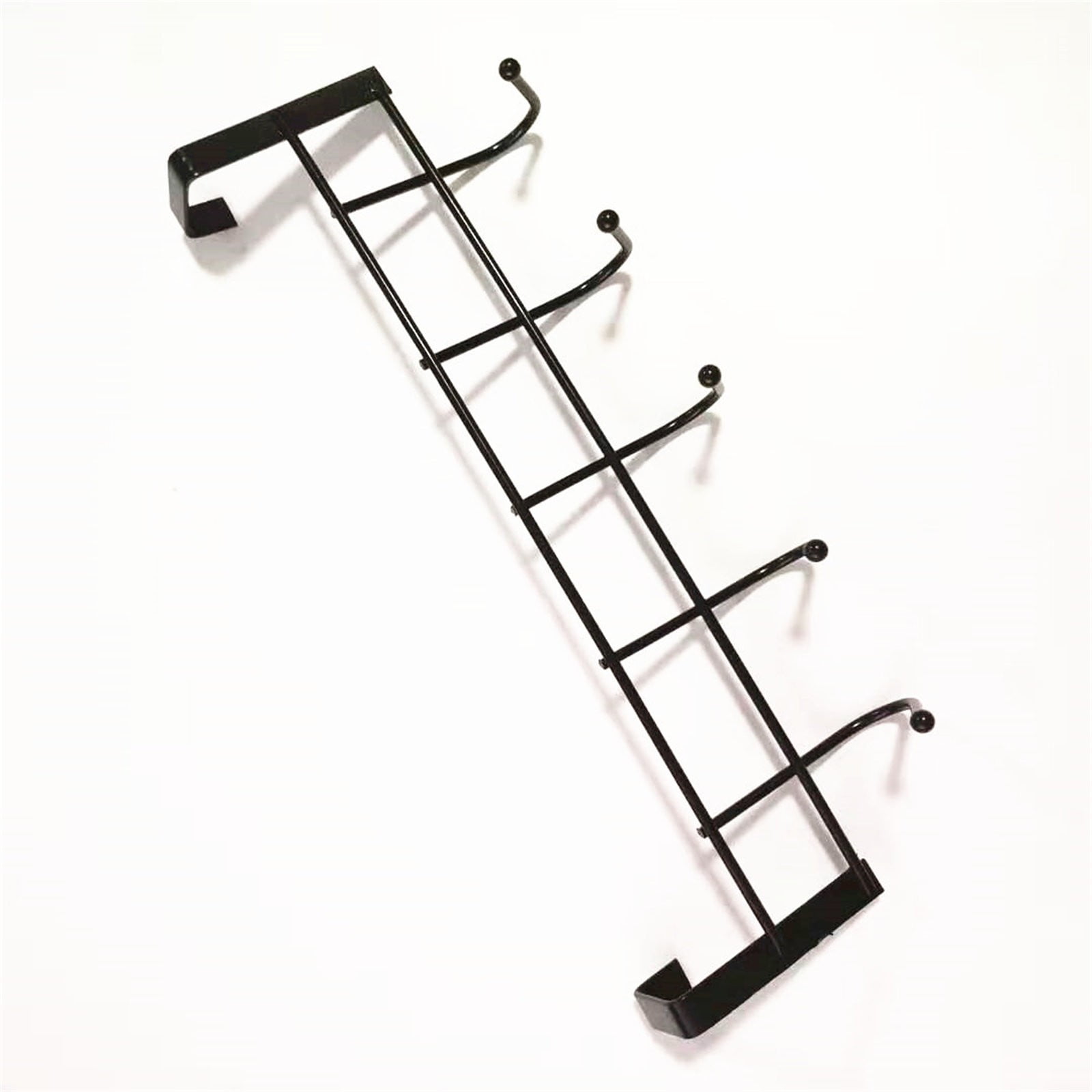 Over The Door Hooks For Hanging, Over The Door Hanger, Over The Door Organizer,Over The Door Towel Rack For Bathroom With 5 Coat Hooks, Bathroom Towel Holder Towels Hanger,Bedroom Door Hooks,(Black) Black-6PCS - Image 7
