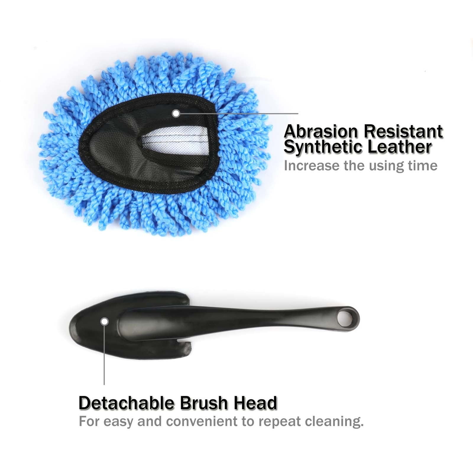 Car Dash Duster Brush, Super Soft Microfiber Multi-Functional Car Cleaning Brush, Scratch Free Dash Dusting Tool with a Anti-Skid Handle for Vehicle Home Kitchen Cleaning, 1 Pcs, 13.3x7.5 13.3