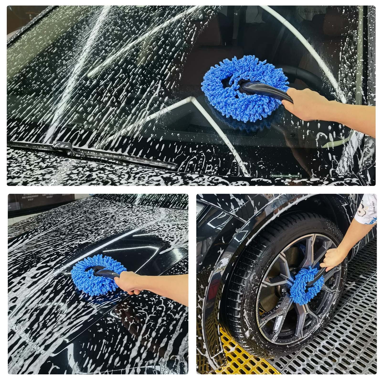 Car Dash Duster Brush, Super Soft Microfiber Multi-Functional Car Cleaning Brush, Scratch Free Dash Dusting Tool with a Anti-Skid Handle for Vehicle Home Kitchen Cleaning, 1 Pcs, 13.3x7.5 13.3
