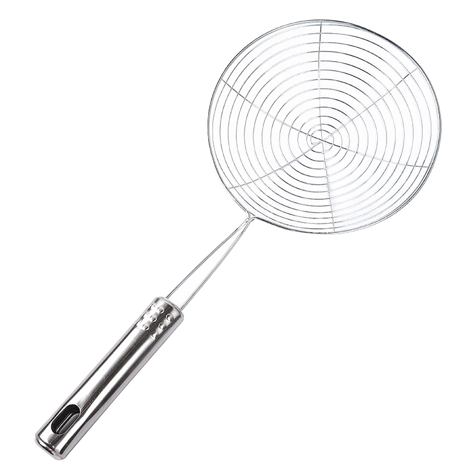 5.4 Inch Stainless Steel Spider Strainer, Pasta Strainer,Stainless Steel Wire Skimmer Spoon With Handle For Kitchen Frying Food, Pasta, Spaghetti, Noodle Spoon,Kitchen Utensils Tools Silver - Image 1