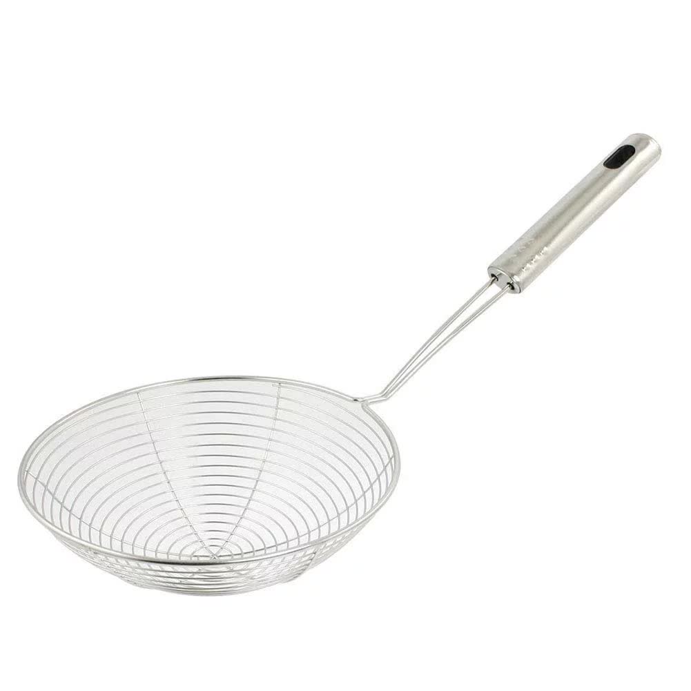 5.4 Inch Stainless Steel Spider Strainer, Pasta Strainer,Stainless Steel Wire Skimmer Spoon With Handle For Kitchen Frying Food, Pasta, Spaghetti, Noodle Spoon,Kitchen Utensils Tools Silver - Image 2
