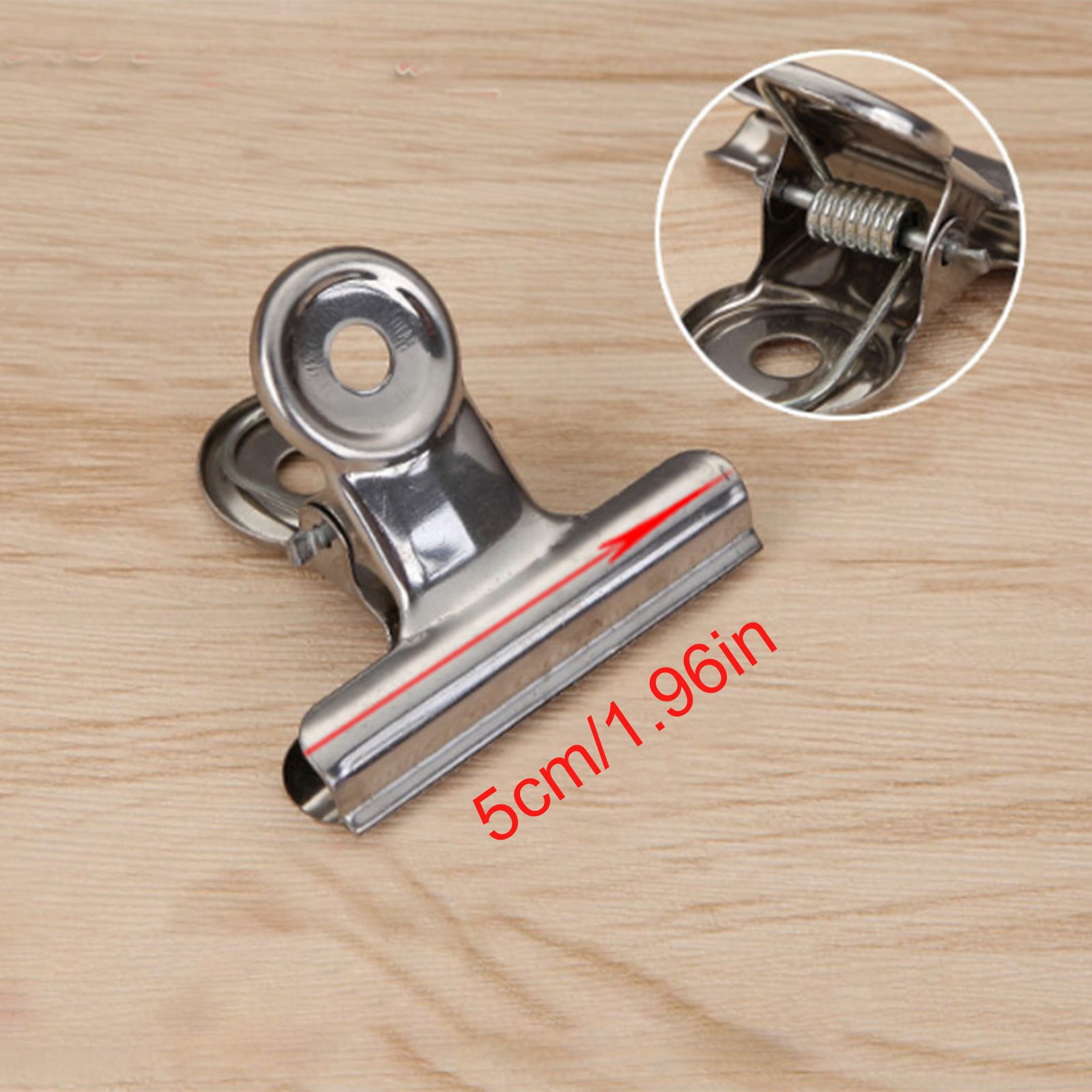 20 Pack Metal Clips for Corkboard, Heavy Duty Bulldog Clips for Hanging Pictures, Small Hinge Clips for Photos Crafts, Mini Binder Clips Paper File Clamps for Office, 1.96 Inches 1.96