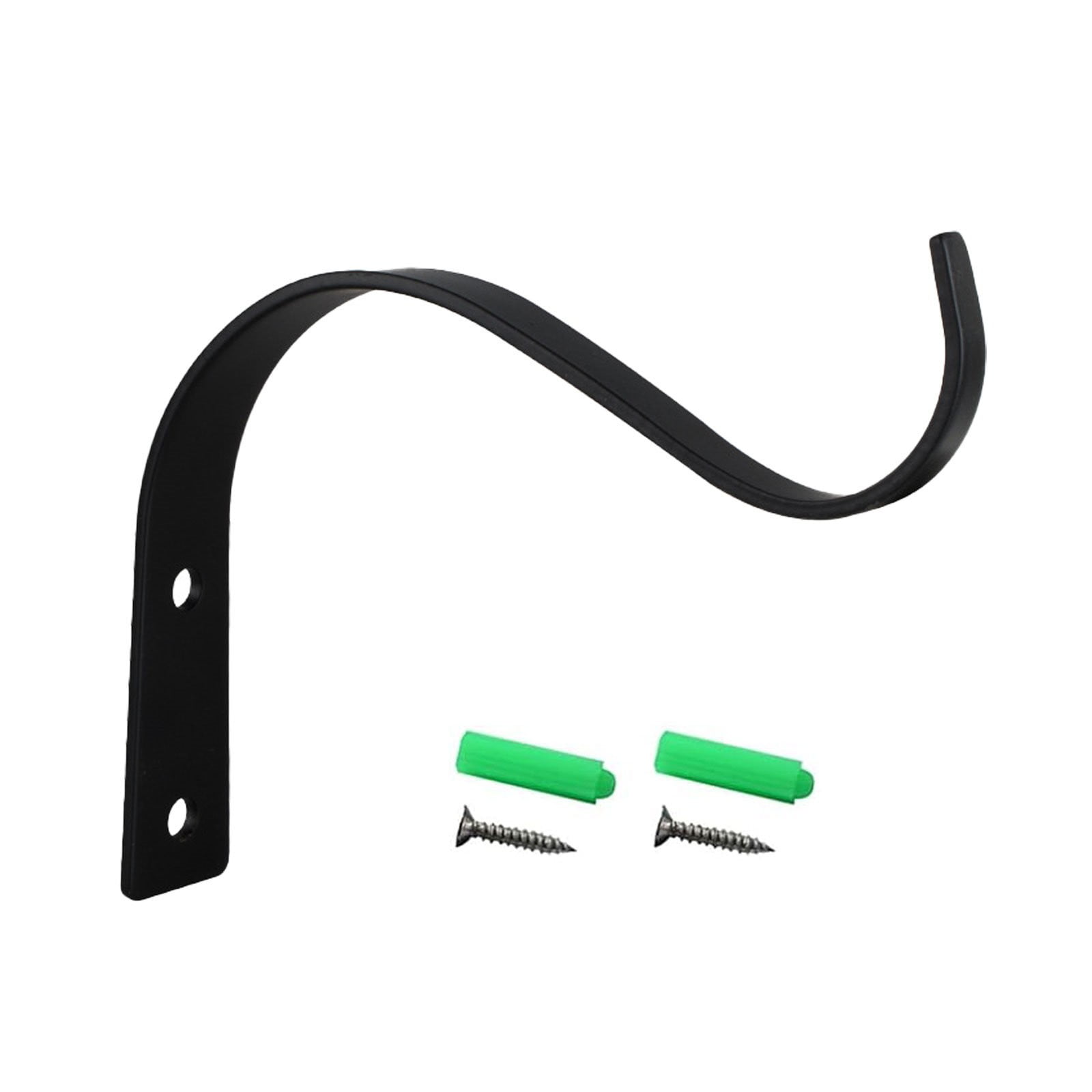 4.5 Inch Plant Hanger,Sturdy Hanging Plant Bracket Hooks Outdoor,Plant Hangers,Plant Hanger Bracket,Bird Feeder Hanger for Bird Feeders, Planters, Lanterns, Wind Chimes Indoor Outdoor,(Black,1 PCS) 1 PCS Black - Image 1