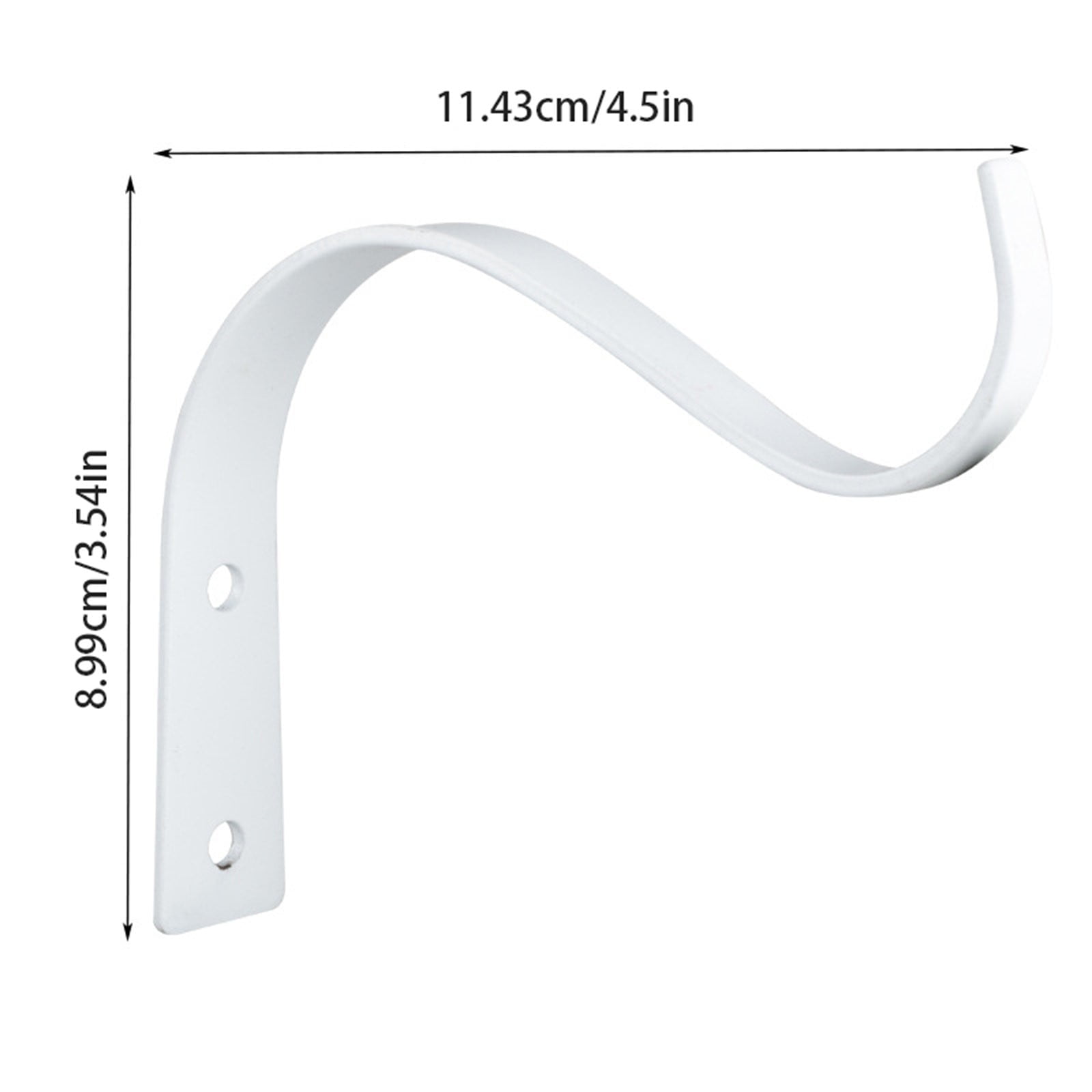 4.5 Inch Plant Hanger,Sturdy Hanging Plant Bracket Hooks Outdoor,Plant Hangers,Plant Hanger Bracket,Bird Feeder Hanger for Bird Feeders, Planters, Lanterns, Wind Chimes Indoor Outdoor,(Black,1 PCS) 2 PCS White - Image 3