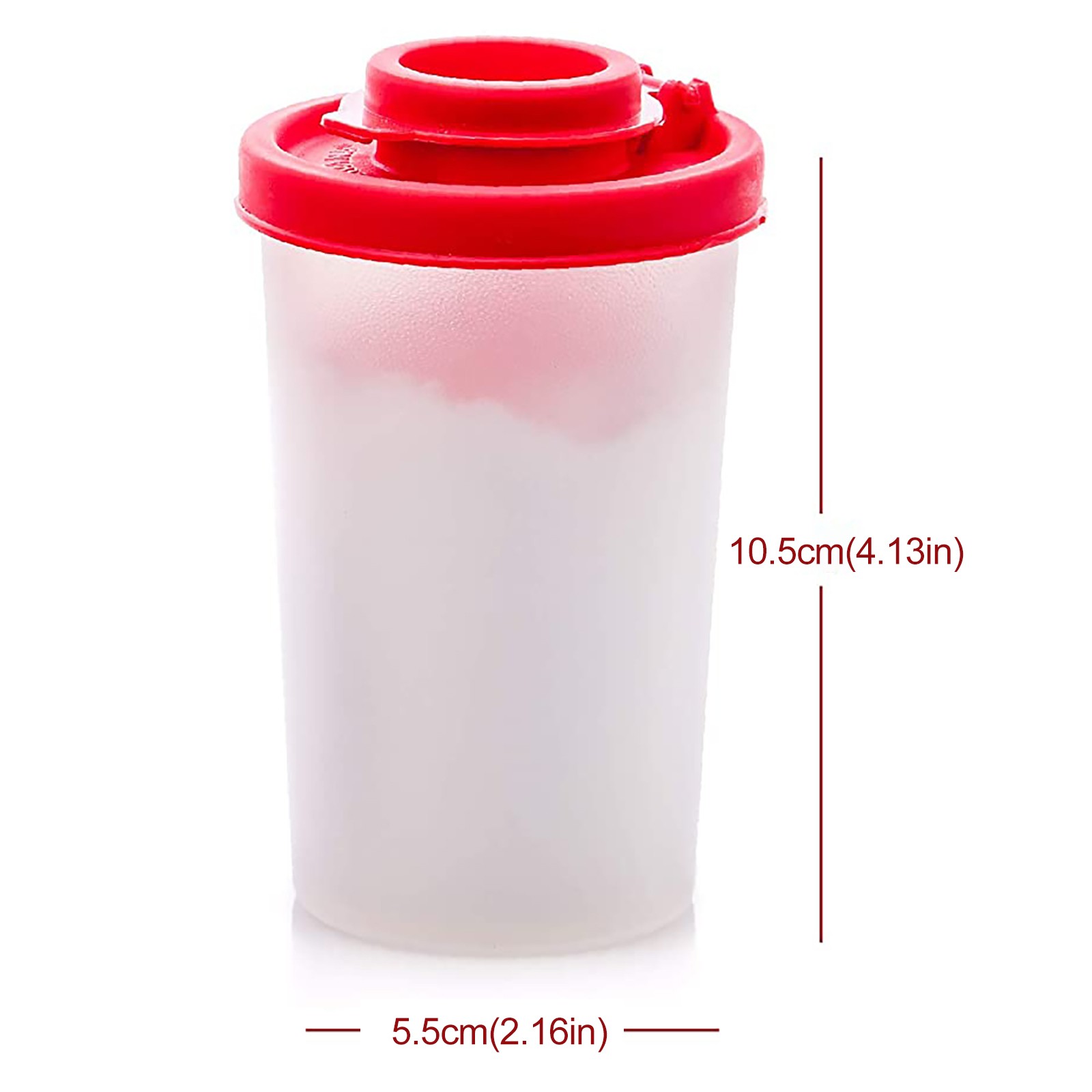 Salt And Pepper Shakers Moisture Proof,Plastic Salt Shakers,Salt Shaker To Go Camping Picnic Outdoors Kitchen Lunch Boxes Travel Spice Set Clear With Red Covers Lids Plastic Airtight Dispenser,1PCS 5PCS - Image 6