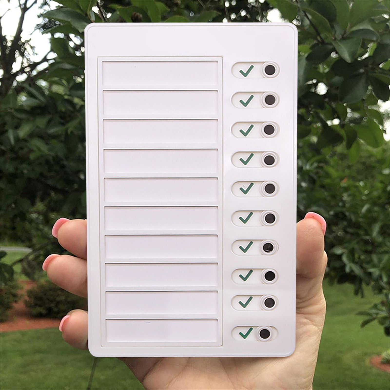 1Pc To Do List Checklist,Chores Chart for Man and Woman Chore Chart, Sliding Routine Chart to Do List, RV Checklist Task Planning Board, ADHD Tools Routine Visual Schedule Reminder(White5) Green - Image 7