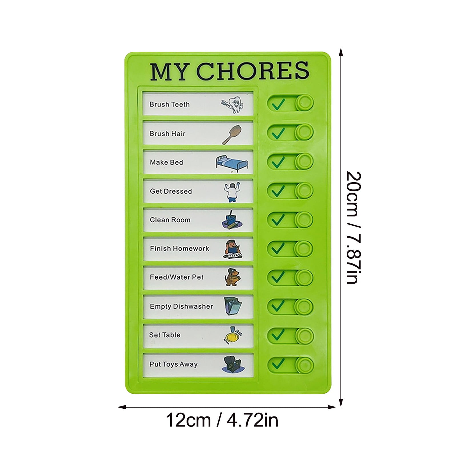 1Pc To Do List Checklist,Chores Chart for Man and Woman Chore Chart, Sliding Routine Chart to Do List, RV Checklist Task Planning Board, ADHD Tools Routine Visual Schedule Reminder(White5) White5 - Image 3