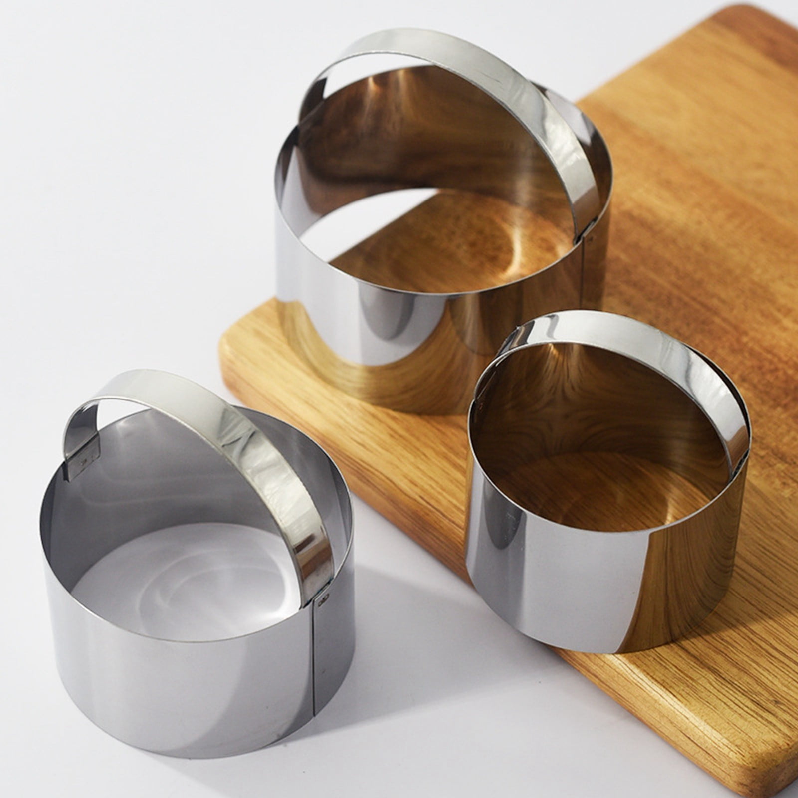 3 Pcs Round Biscuit Cutter With Handle,Circle Biscuit Cutter,Stainless Steel Round Circle Doughnut Cutter Baking Molds,Round Cookie Cutters Tool,Biscuit Cutter Set ,Kitchen Baking Supplies 3PCS - Image 6