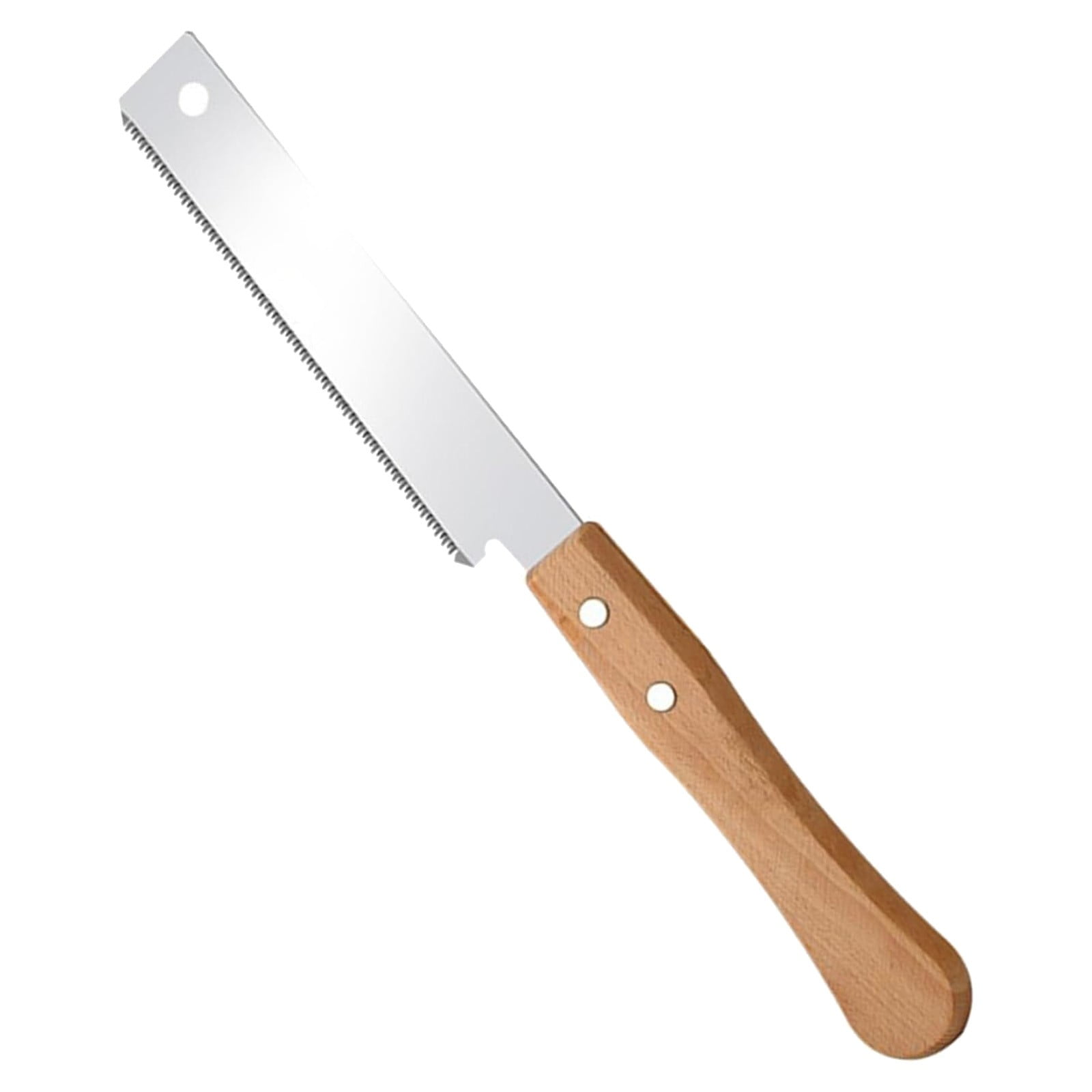Japanese Pull Saw,Small Hand Saw, Japanese Double Pull Saw with Wooden Handle,Steel Blades and Wood Handles, Handsaw Cutting Edges, Flush Cutting Trim Tool for Carpentry(Silver2) Silver2 - Image 1