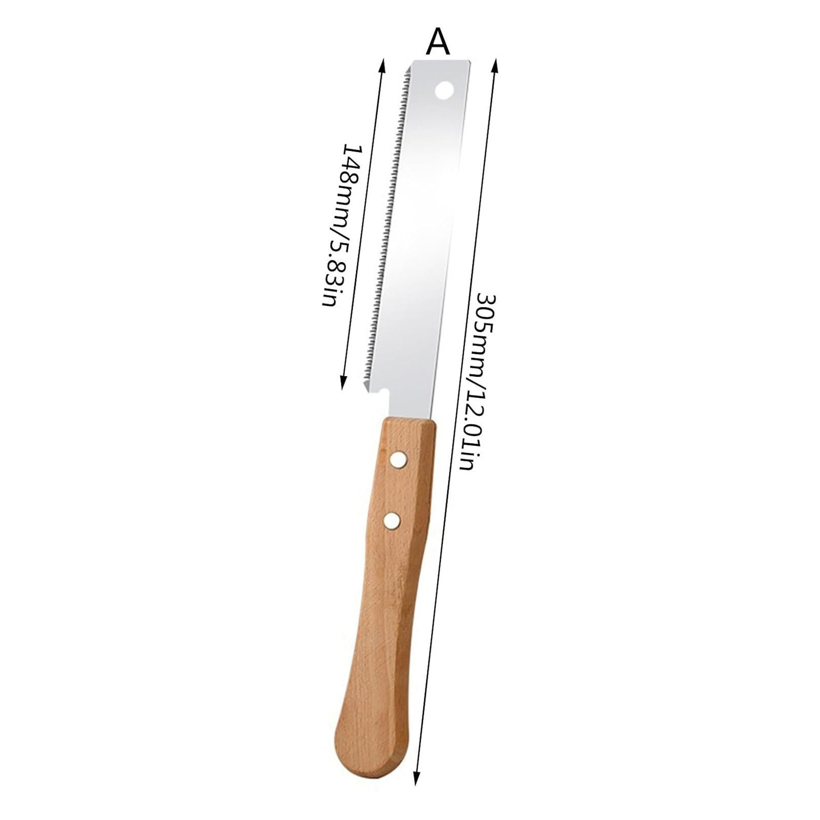 Japanese Pull Saw,Small Hand Saw, Japanese Double Pull Saw with Wooden Handle,Steel Blades and Wood Handles, Handsaw Cutting Edges, Flush Cutting Trim Tool for Carpentry(Silver2) Silver2 - Image 3