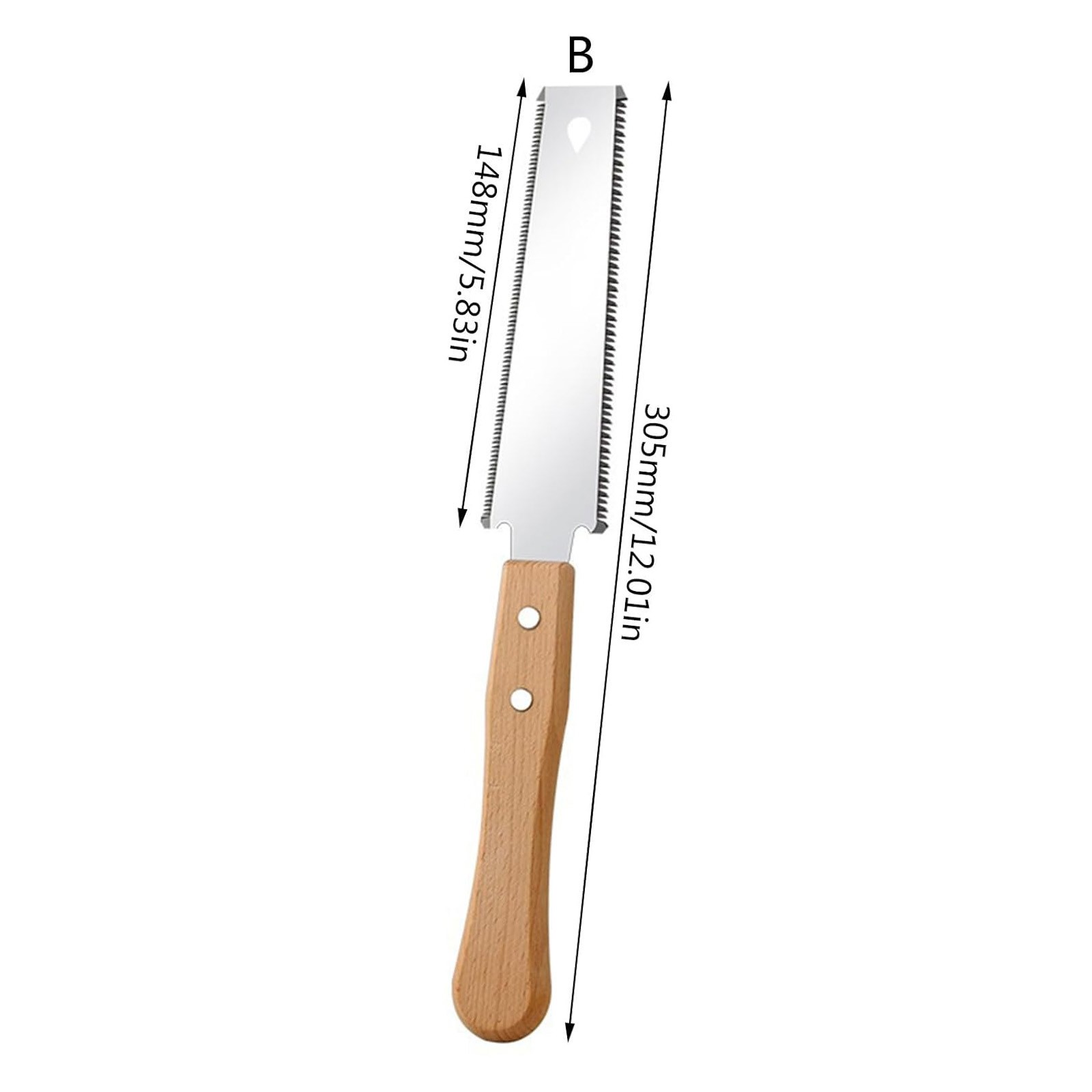 Japanese Pull Saw,Small Hand Saw, Japanese Double Pull Saw with Wooden Handle,Steel Blades and Wood Handles, Handsaw Cutting Edges, Flush Cutting Trim Tool for Carpentry(Silver2) Silver3 - Image 3