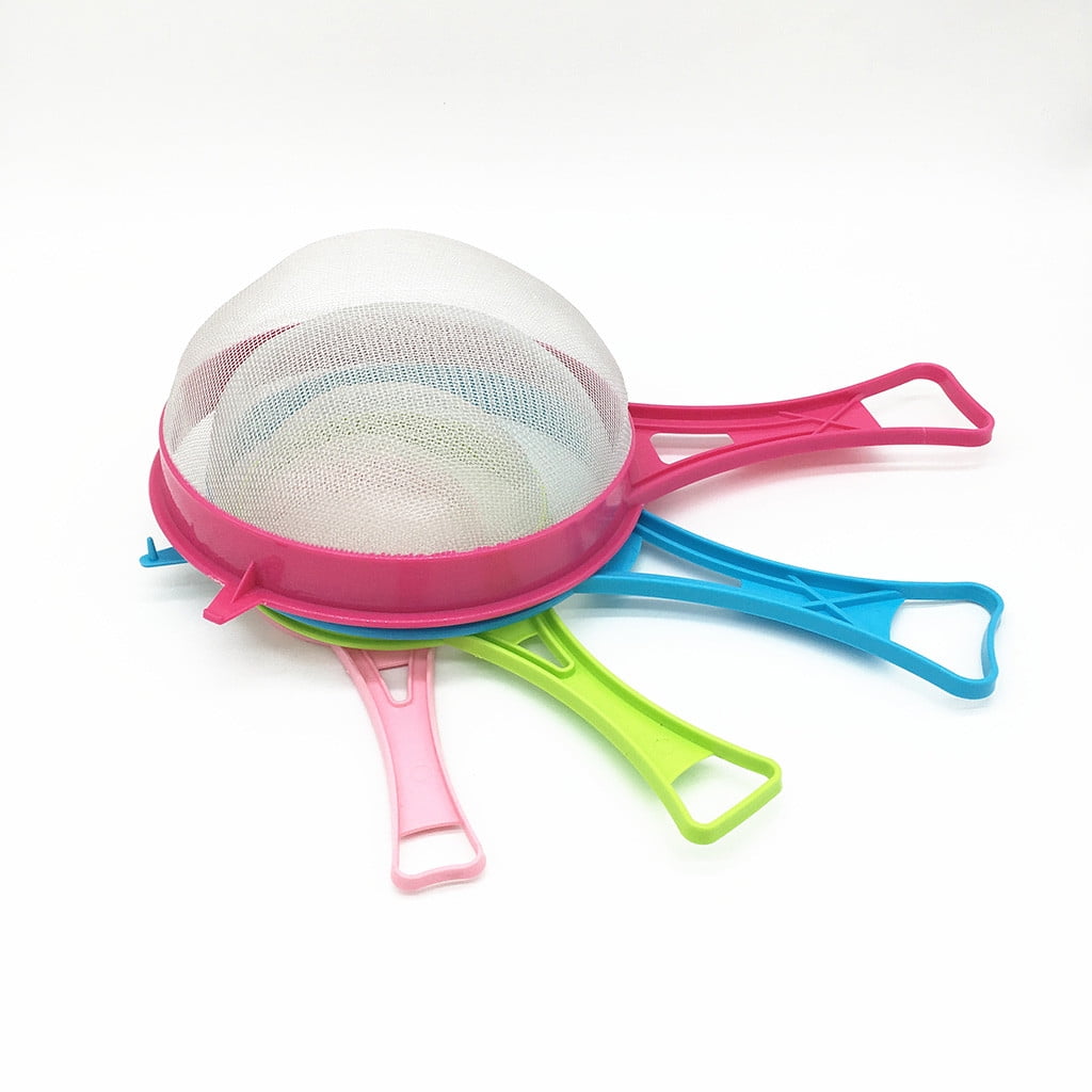 4 Pcs Plastic Mesh Strainer Colander Set,Nylon Mesh Strainer Food Yogurt Mesh Sieve,Plastic Mesh Colander,Reusable Coffee Filter With \u200bHandle Kitchen Tools for Filtering Juice Milk 4PCS - Image 4