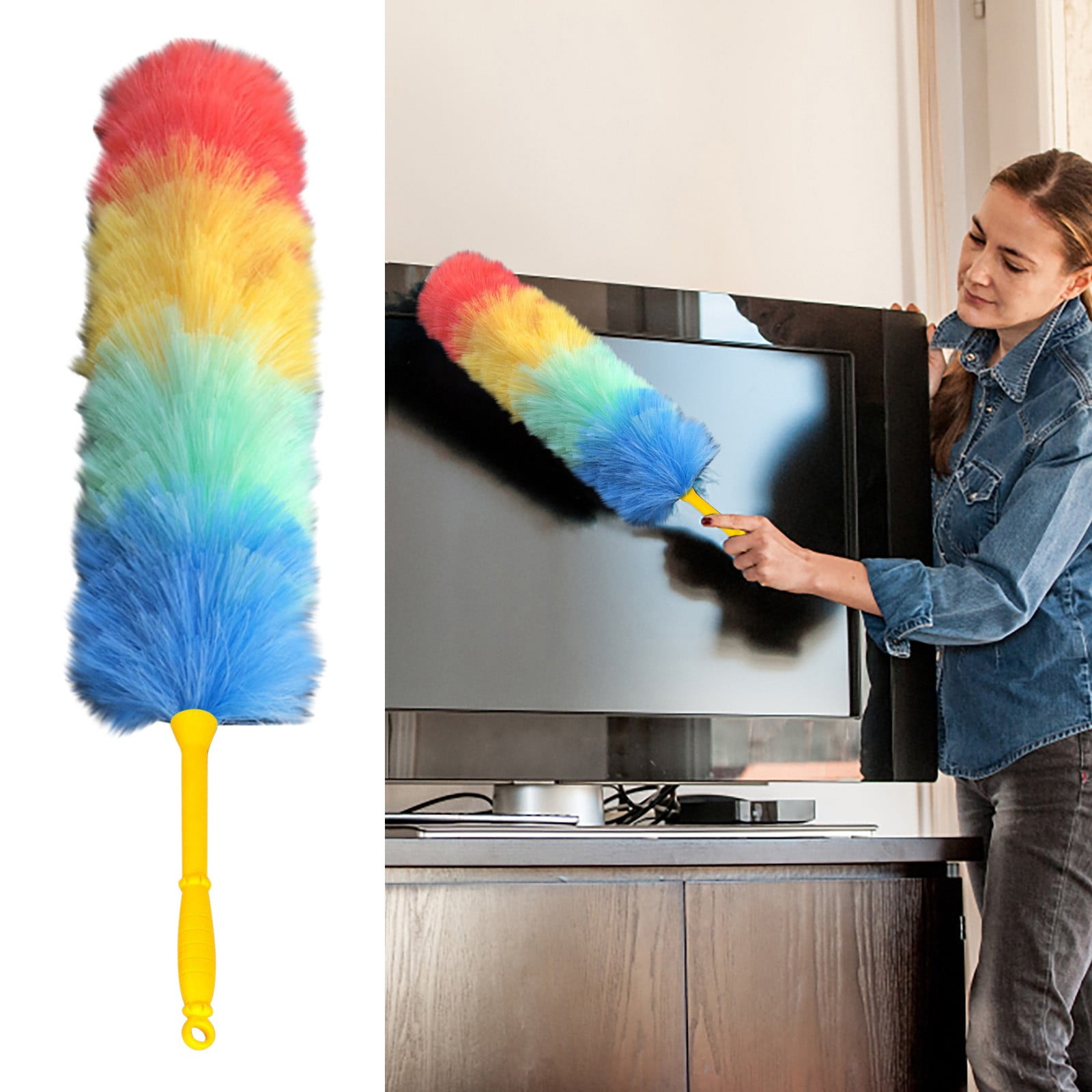 Window Cleaning Squeegee,Shower Squeegee for Shower Glass Doors,Car Window Windshield Mirror Tile Cleaner Cleaning Wiper Squeegees Tool with Hook,Window Cleaning Shower Glass Squeegees(Z3-White) Z2-Yellow - Image 7