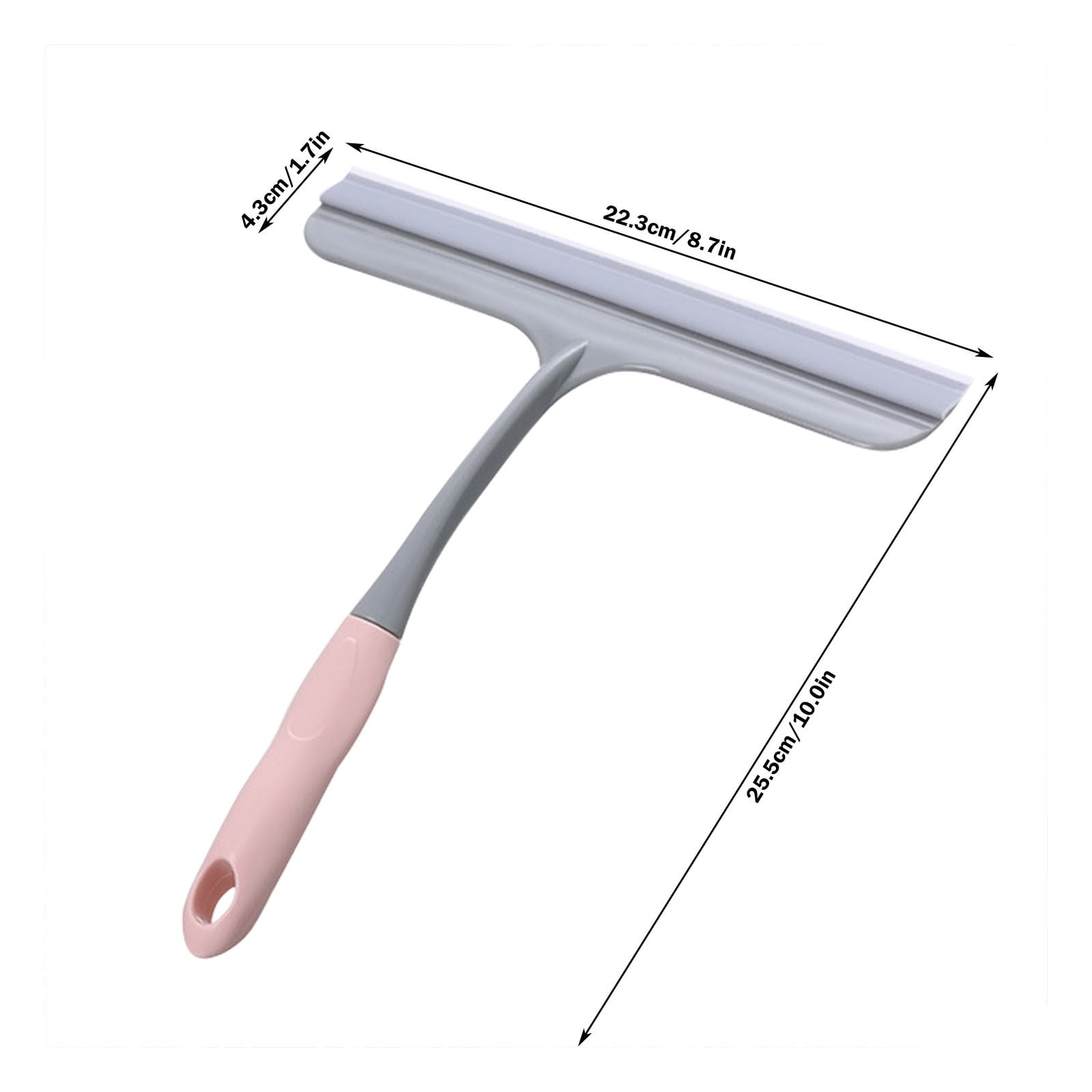 Window Cleaning Squeegee,Shower Squeegee for Shower Glass Doors,Car Window Windshield Mirror Tile Cleaner Cleaning Wiper Squeegees Tool with Hook,Window Cleaning Shower Glass Squeegees(Z3-White) Z3-Pink - Image 3