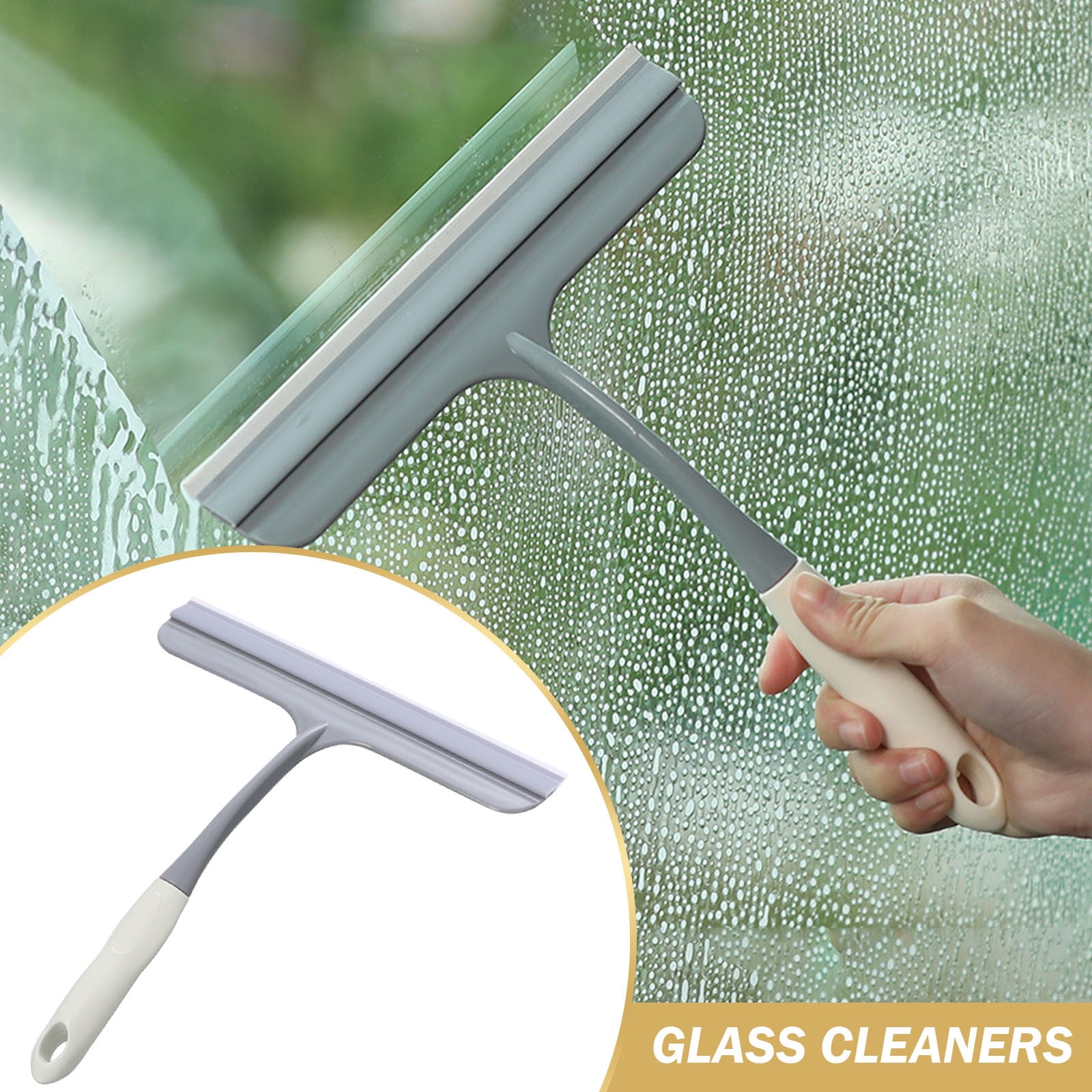 Window Cleaning Squeegee,Shower Squeegee for Shower Glass Doors,Car Window Windshield Mirror Tile Cleaner Cleaning Wiper Squeegees Tool with Hook,Window Cleaning Shower Glass Squeegees(Z3-White) Z3-White - Image 2