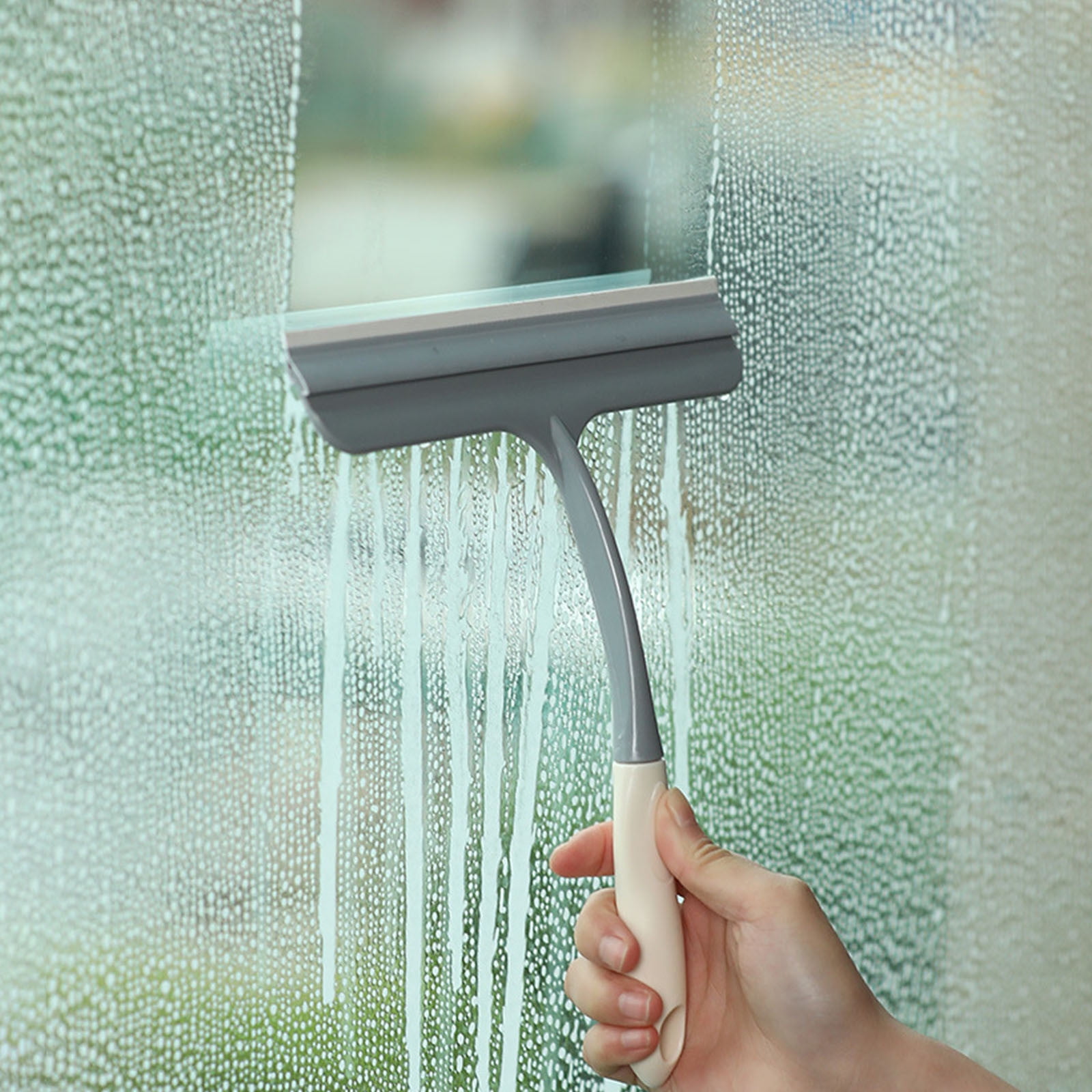 Window Cleaning Squeegee,Shower Squeegee for Shower Glass Doors,Car Window Windshield Mirror Tile Cleaner Cleaning Wiper Squeegees Tool with Hook,Window Cleaning Shower Glass Squeegees(Z3-White) Z3-White - Image 7