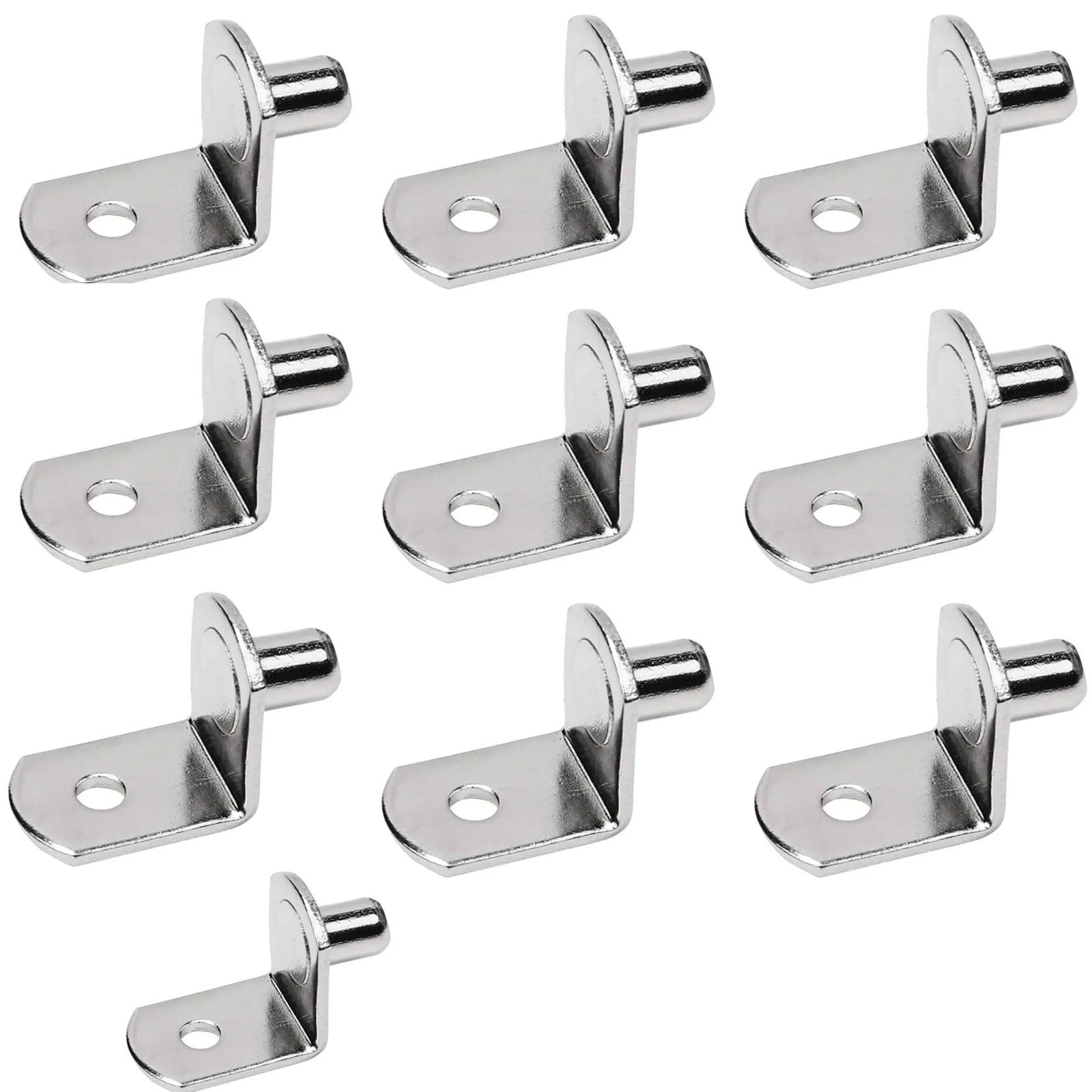 20 Pcs Shelf Support Peg,L Shaped Metal Shelf Peg With Hole,6 Mm Cabinet Shelf Bracket Peg,L-Shaped Plated Shelf Pins Holders for Bookcase Kitchen Closet Shelf Shelves Furniture Cabinet 20PCS - Image 1