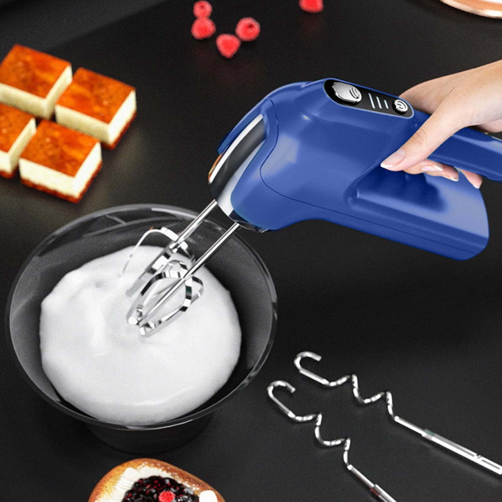 Powerful Hand Mixer, 3-Speed Hand Held Mixer for Baking, Lightweight Stainless Hand , Kitchen Mixer for , Cookies, 1 Pcs, 7.2x4.72 7.2