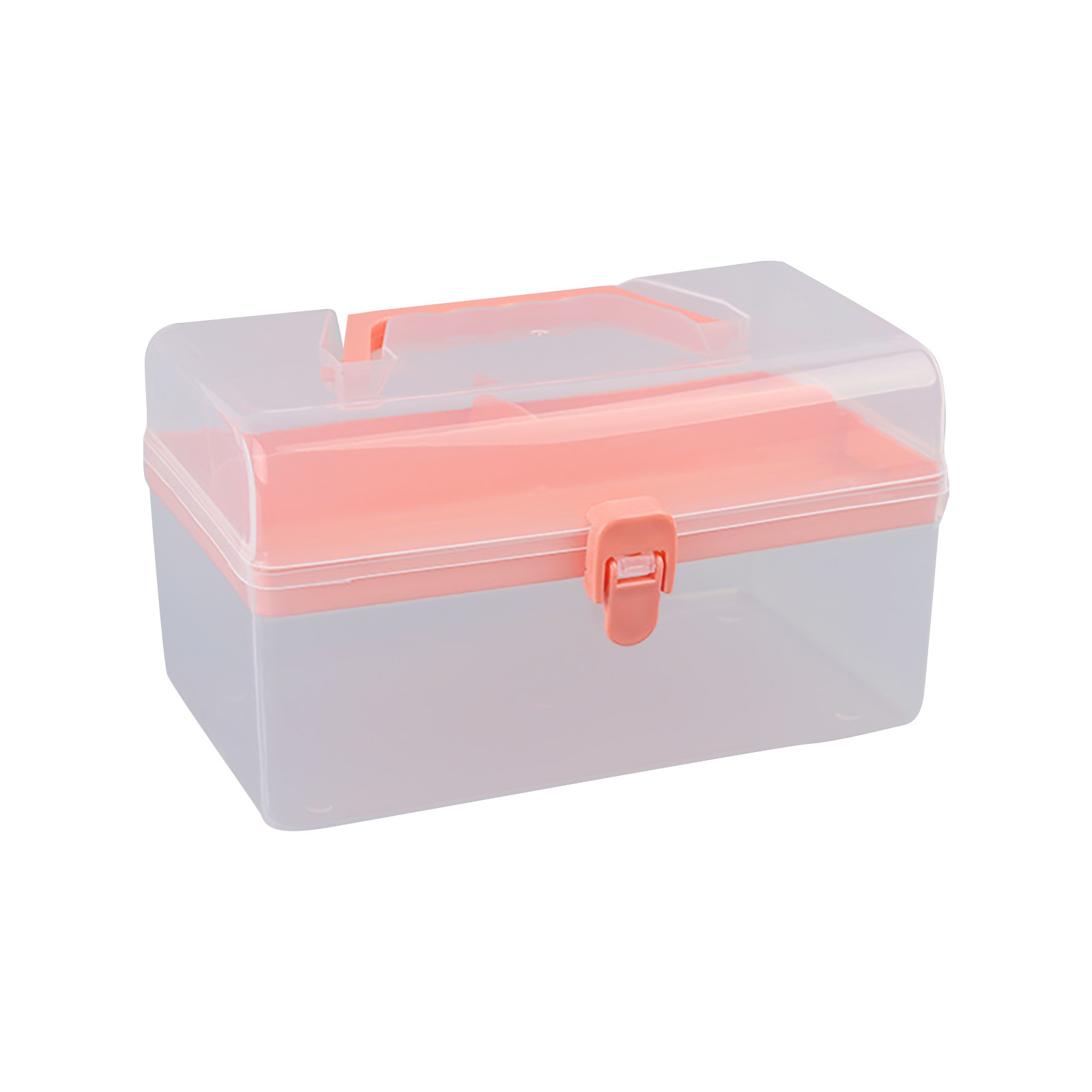 Home Box and Travel Storage Box, Plastic Kit Case Container Empty, Box with Lock Lid & Handle, Emergency Organizer for Family and Traveling, 9.1x4.7x3.7 8.54