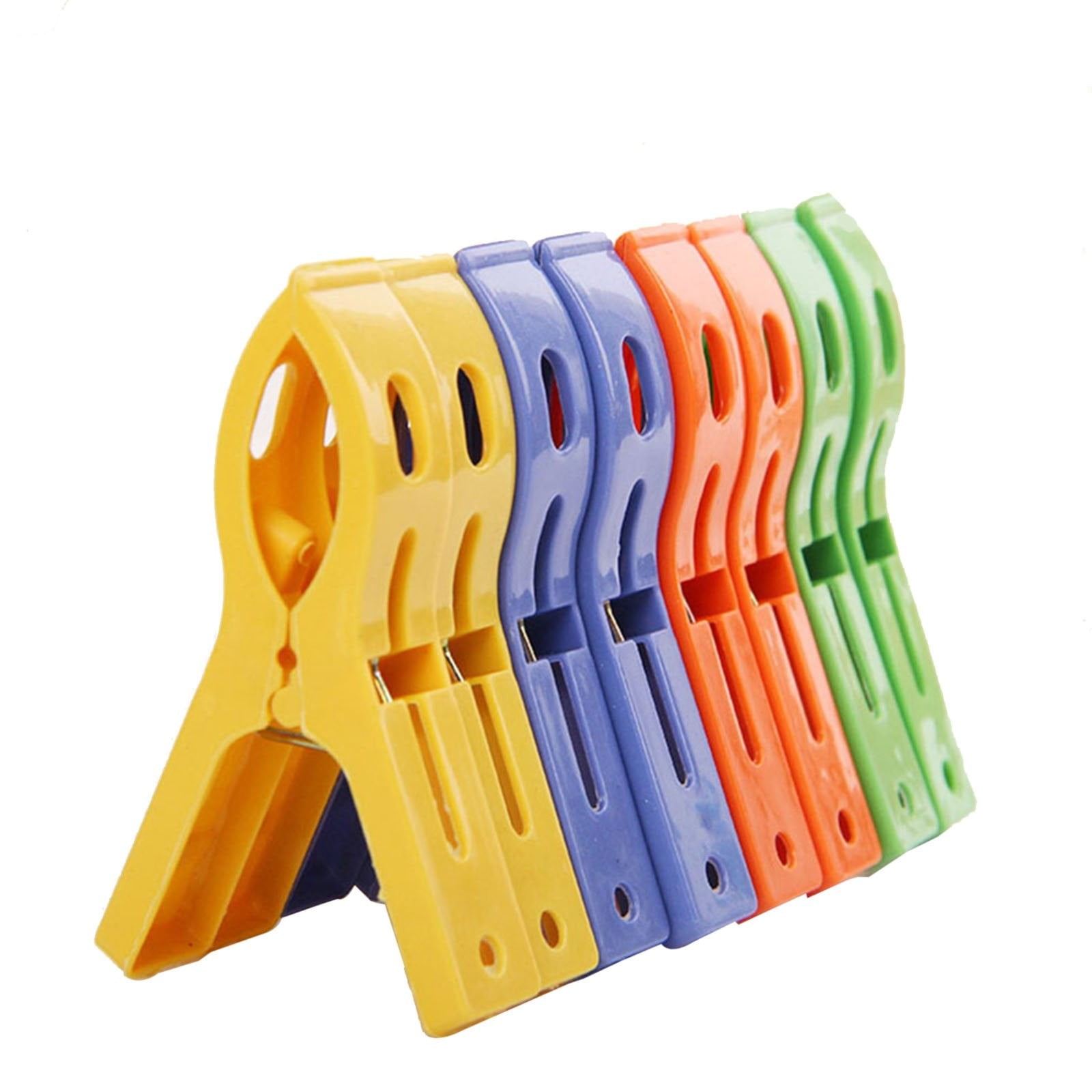 Towel Pegs,Beach Towel Clips for Chairs Cruise Plastic Clothes Pins Beach Chair Towel Clips,Towel Holder Clips,Heavy Duty Clothes Pins-Keep Towel from Blowing Away Beach Essentials(Multicolored1) Yellow - Image 1