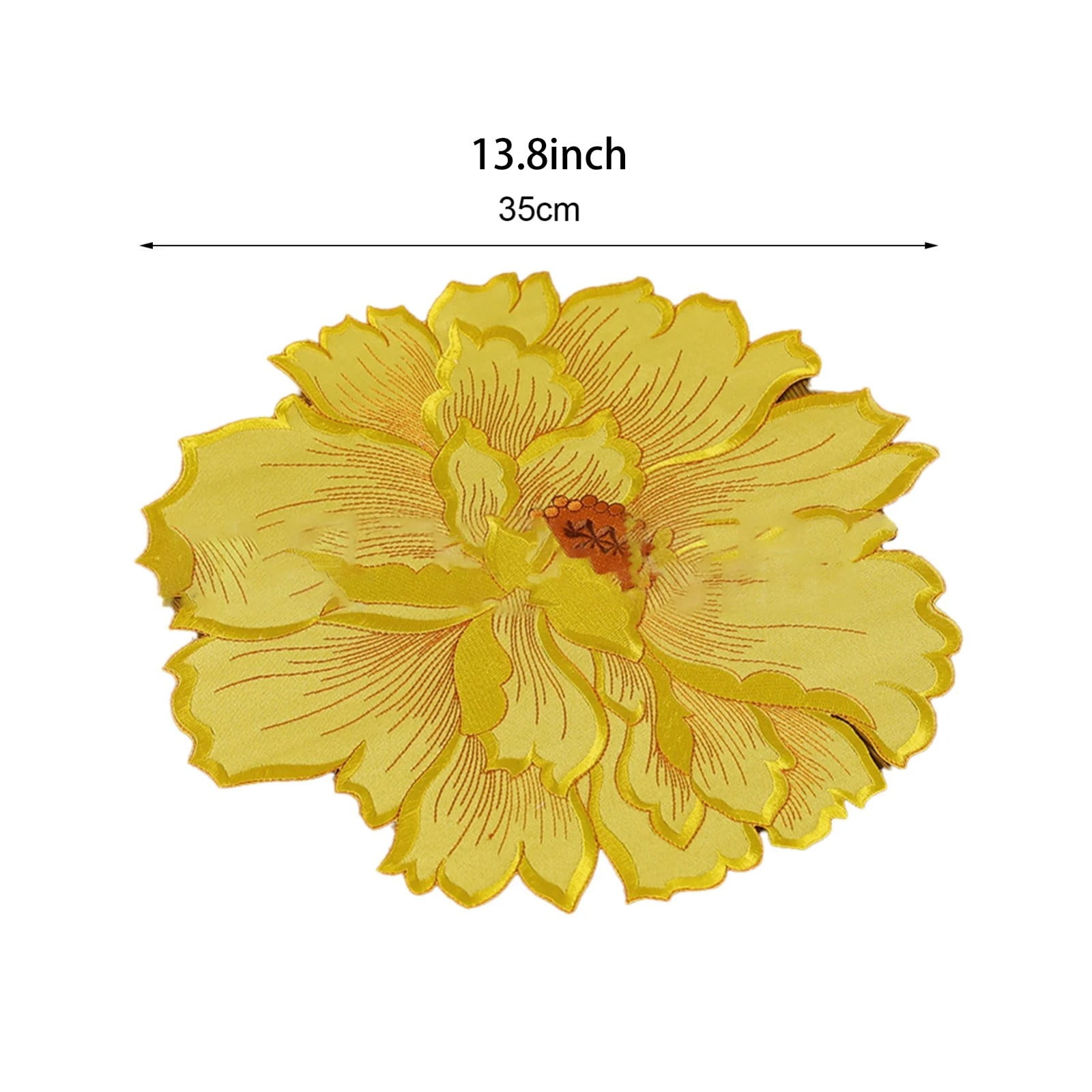 4 Pcs Flower Placemat,3D Flower Placemats,Flower Shape Placemat,Heat-Resistant And Washable Placemat for Dining Table,Tablemats Kitchen Table Setting Decorative for Wedding Holiday Dining Table Red - Image 5