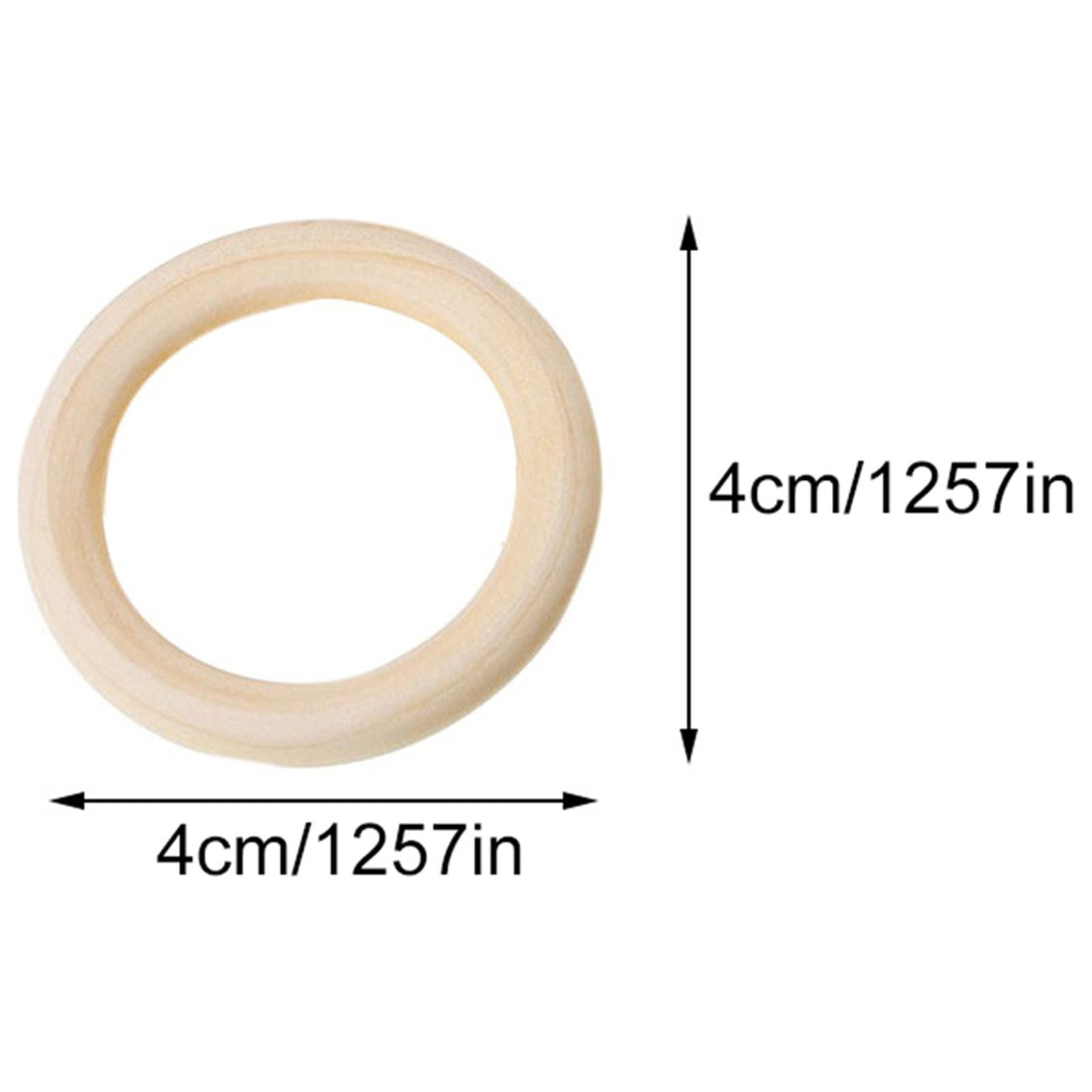 Natural Wood Rings for Crafts, Unfinished Wooden Rings, Macrame Rings for DIY, Wooden Rings Without Paint, Pendant Connectors, 10 Pcs, 70mm/2.76Inches 2.76