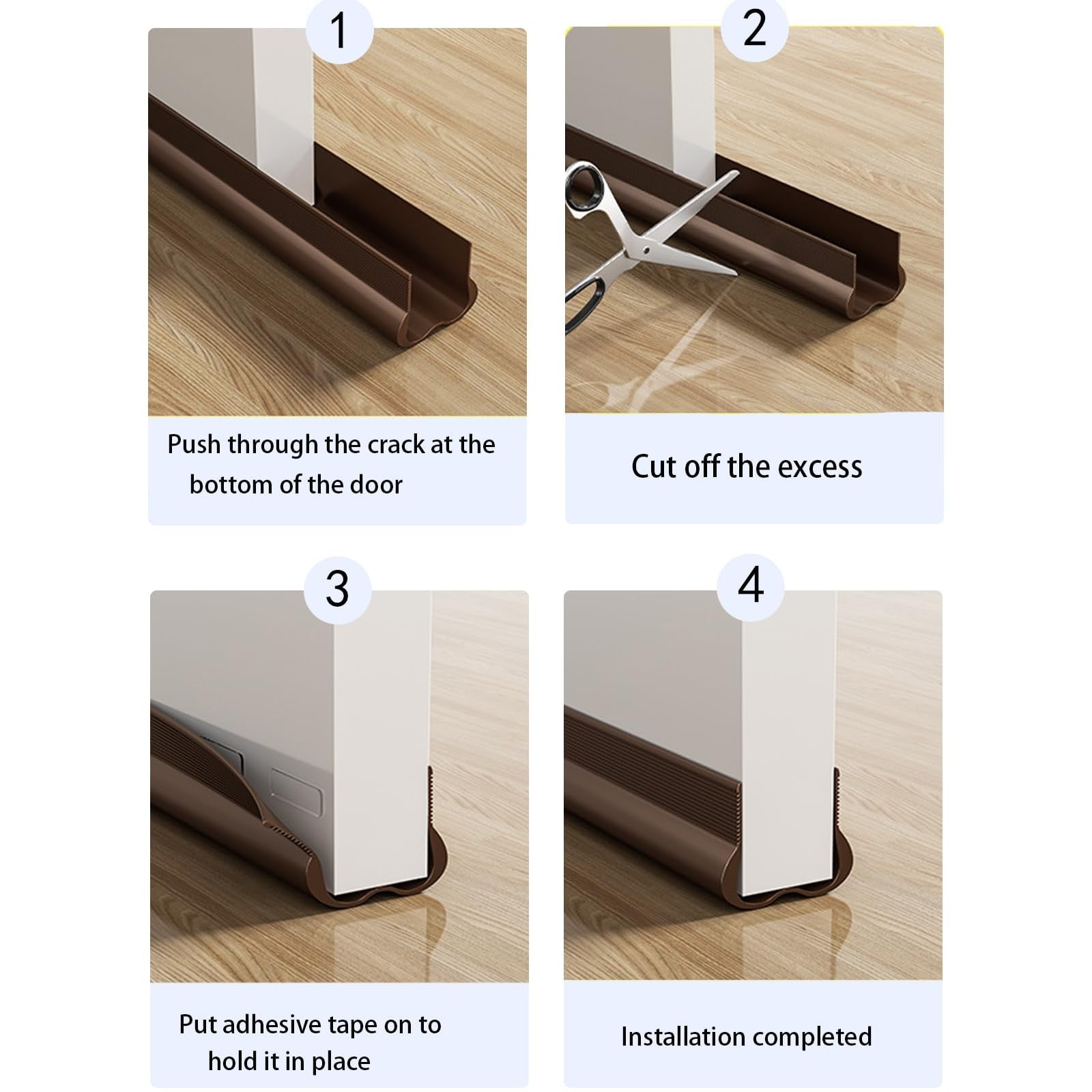 Door Stopper, Door Sweep for Bottom of Door, Door , Weather Stripping Door Seal, Door Filler Soundproof, Dust , Noise Stopper, 1 Pcs, 39.61x1.77x1.18 39.61