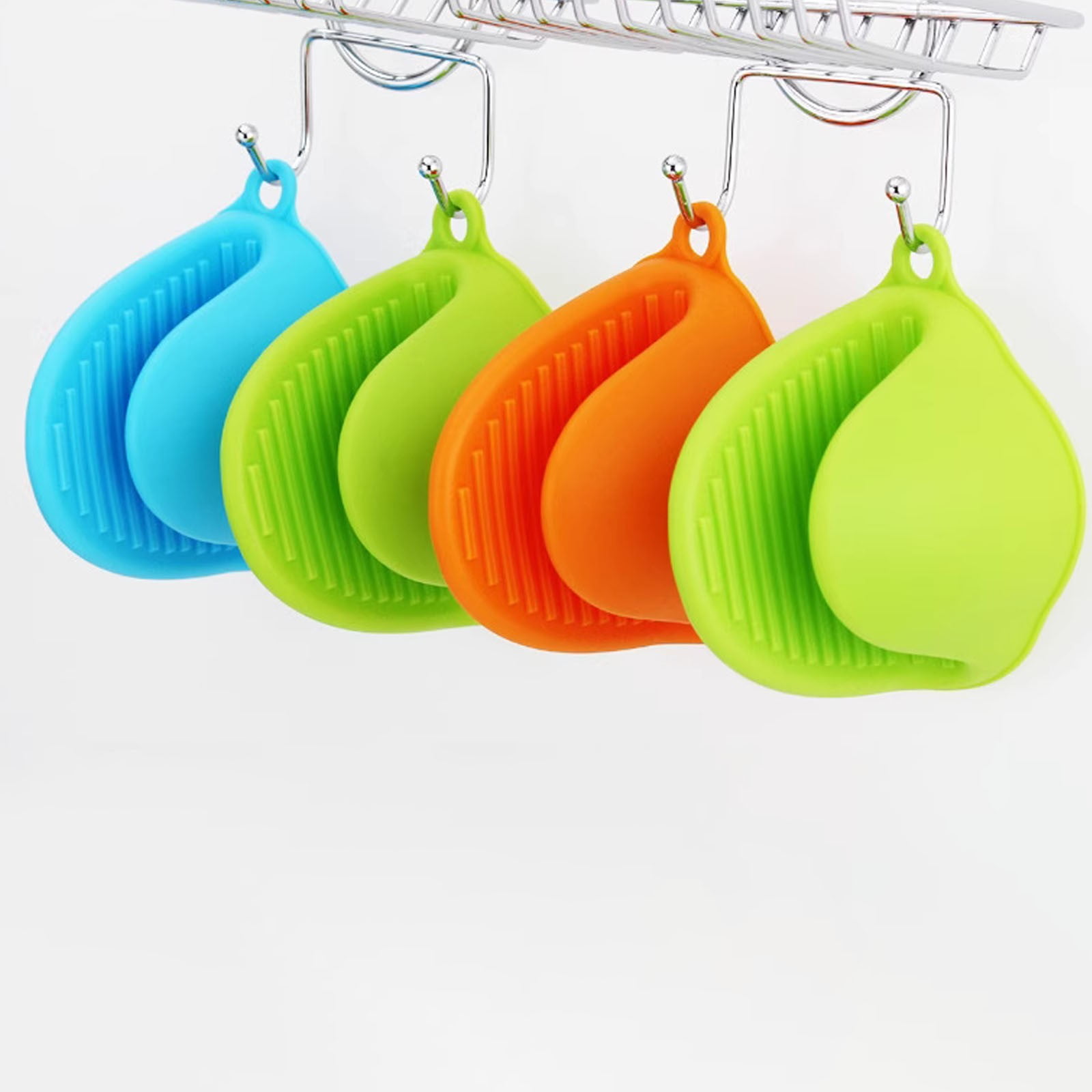 Mini Oven Gloves, Oven Heat Pot Holder, Cute Kitchen Mittens, Silicone Heat Resistant Cooking Pinch Mitts Potholder for Kitchen Cooking & Baking, 1 Pair, 4.4x3.2 4.4
