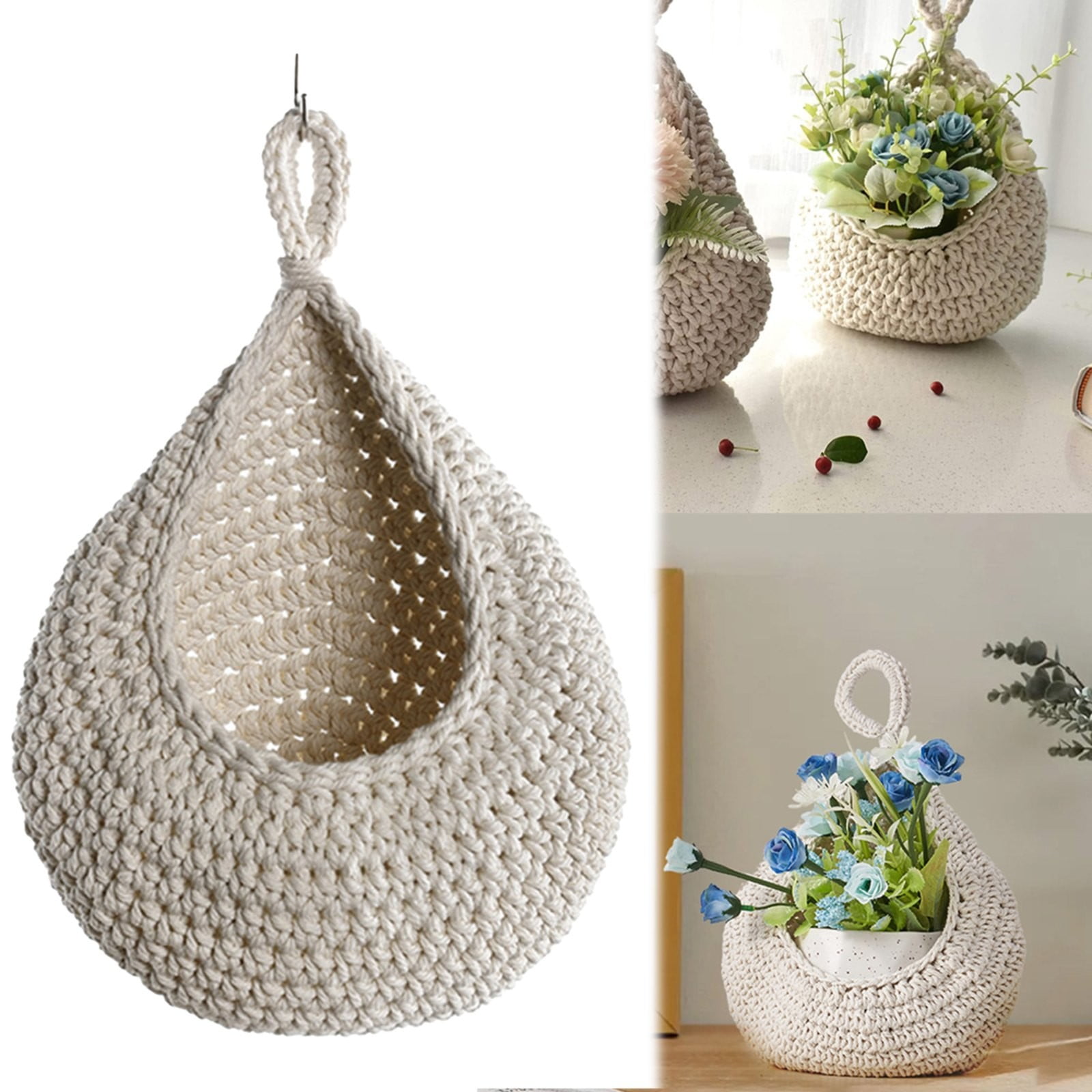 Woven Breads Baskets, Oval Small Fruit Baskets, Stackable Plastic Wicker Baskets for Serving Vegetables, Kitchen, Restaurant, Outdoor, Imitation Rattan, 1 Pcs, 7.48x5.11x2.75 9.06