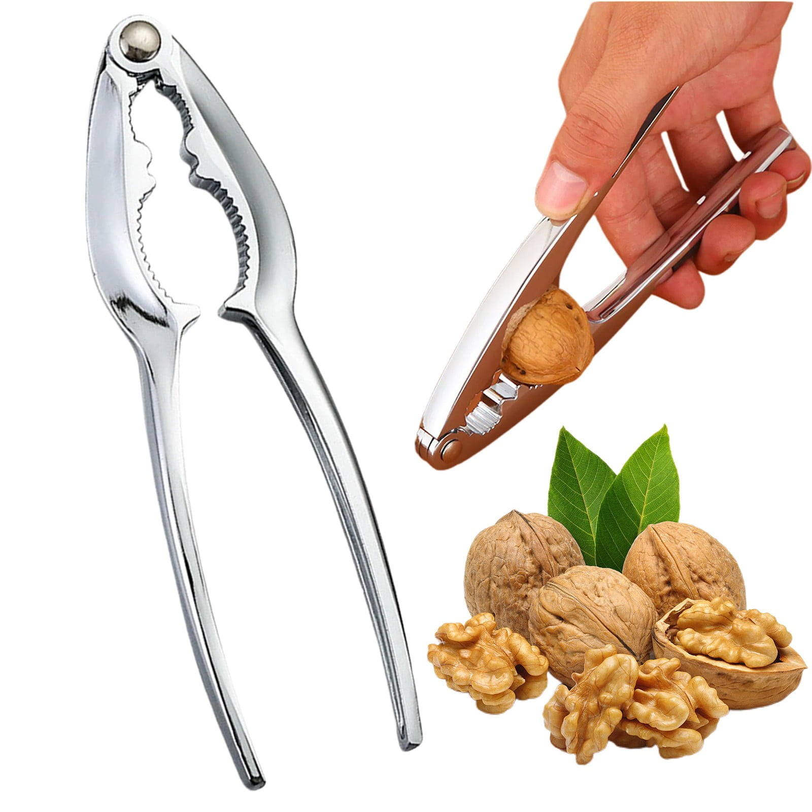 Walnut Cracker Tools, Nut Crackers for all Nuts, Walnut Nutcrackers, Metal Nut Shell Openers, Nut Shell Breakers Crackers, Kitchen Tools with Handle for Pecans Hazelnuts Pistachio, 1 Pcs, 5.75x1.26 5.75