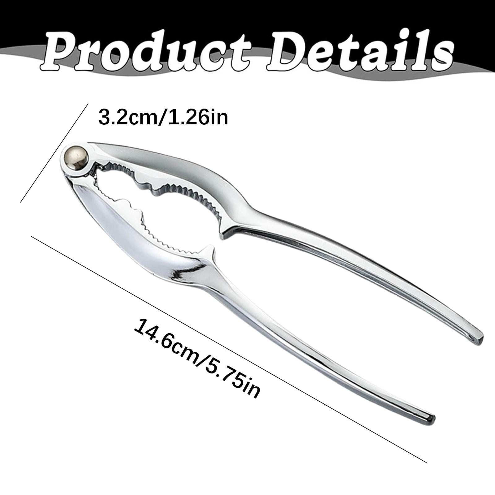 Walnut Cracker Tools, Nut Crackers for all Nuts, Walnut Nutcrackers, Metal Nut Shell Openers, Nut Shell Breakers Crackers, Kitchen Tools with Handle for Pecans Hazelnuts Pistachio, 1 Pcs, 5.75x1.26 5.75