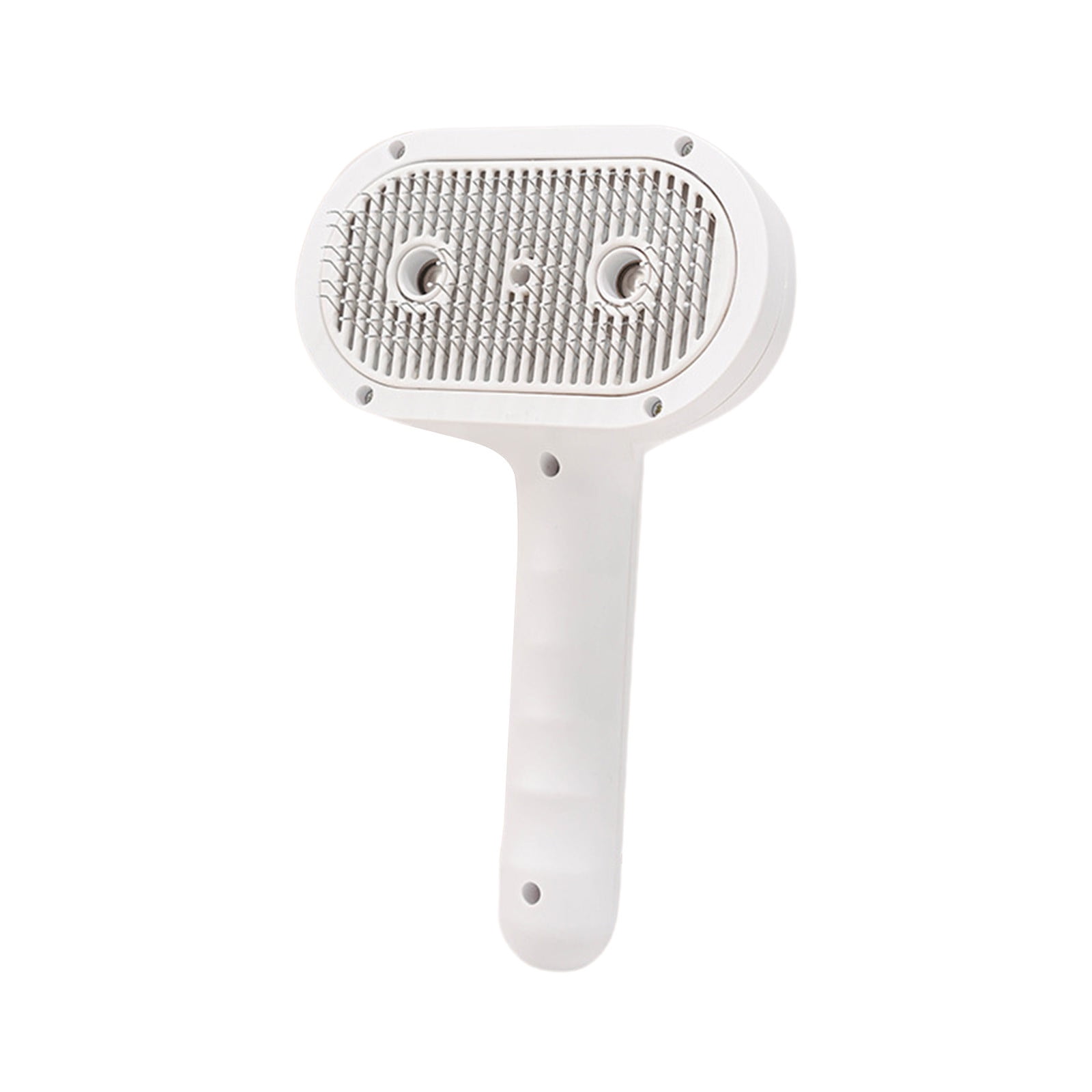 Double-Hole Mist Spray Pet Comb, Humidifying & Anti-Static Grooming Brush, Rounded Teeth for Gentle Detangling, Collects Loose Hair, Rechargeable with USB, Perfect for Cats and Long-Haired Pets. White - Image 1