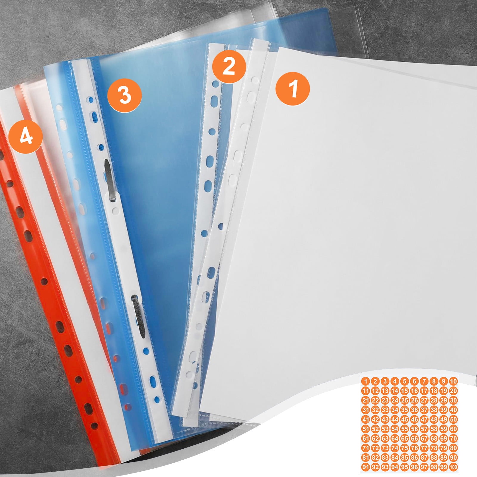 1 Inch Round Number Stickers,1-100 Multi-Color Self-Adhesive Labels for Mailbox,Scrapbook,and DIY Crafts,Easy to Peel and Stick on Various Surfaces,Durable Paper Material for Long-Lasting Use Orange - Image 2