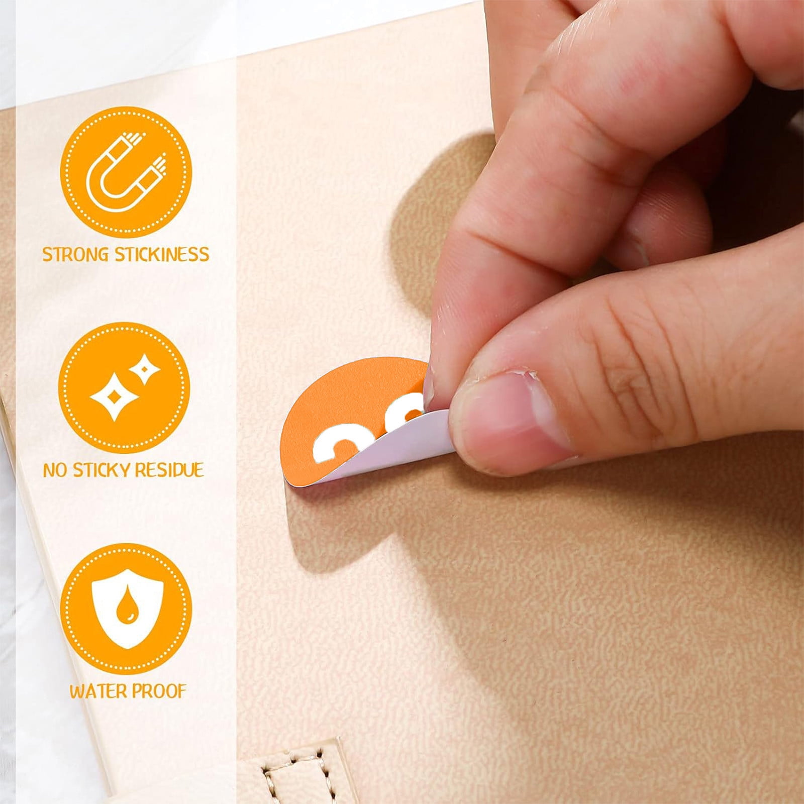 1 Inch Round Number Stickers,1-100 Multi-Color Self-Adhesive Labels for Mailbox,Scrapbook,and DIY Crafts,Easy to Peel and Stick on Various Surfaces,Durable Paper Material for Long-Lasting Use Orange - Image 5
