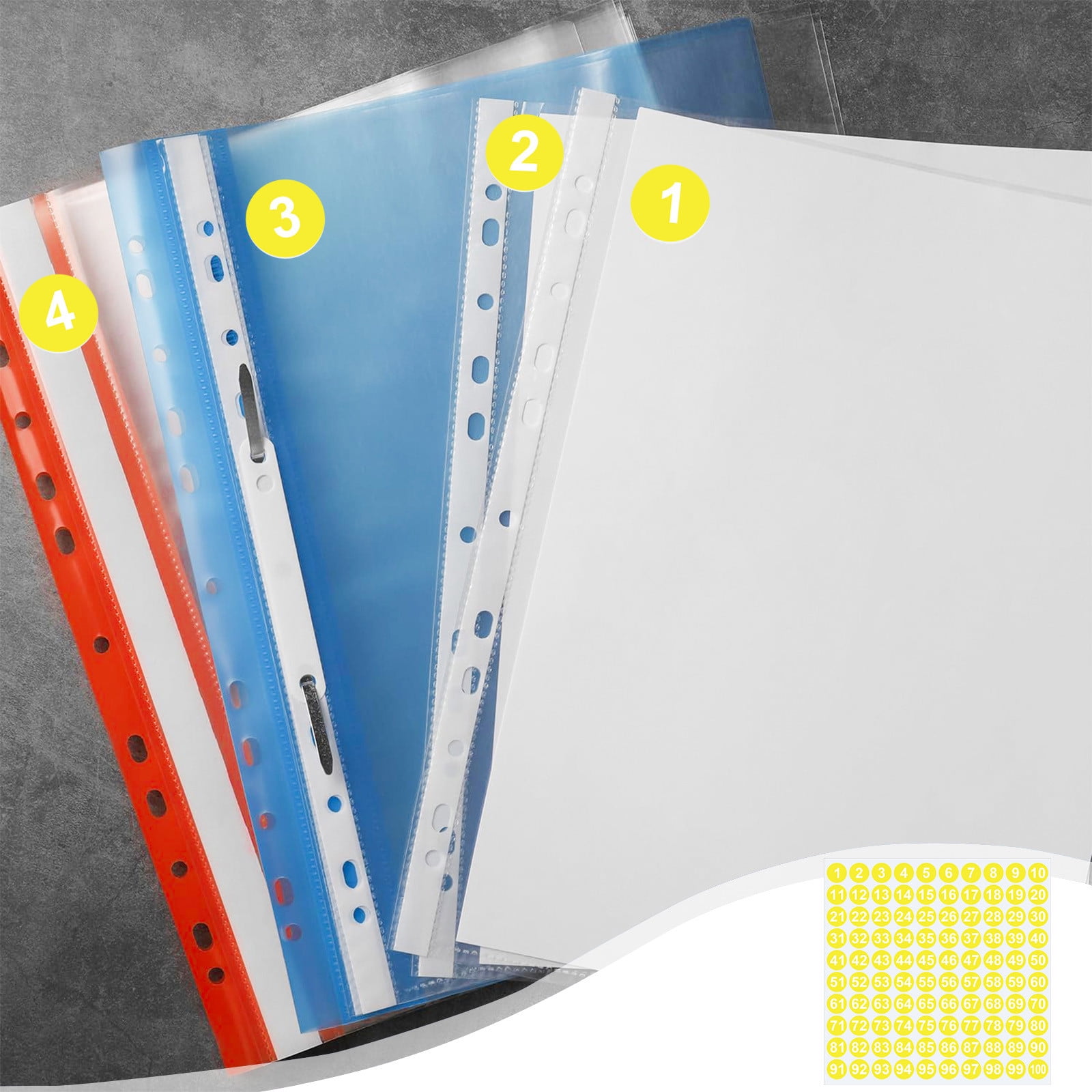 1 Inch Round Number Stickers,1-100 Multi-Color Self-Adhesive Labels for Mailbox,Scrapbook,and DIY Crafts,Easy to Peel and Stick on Various Surfaces,Durable Paper Material for Long-Lasting Use Yellow - Image 2