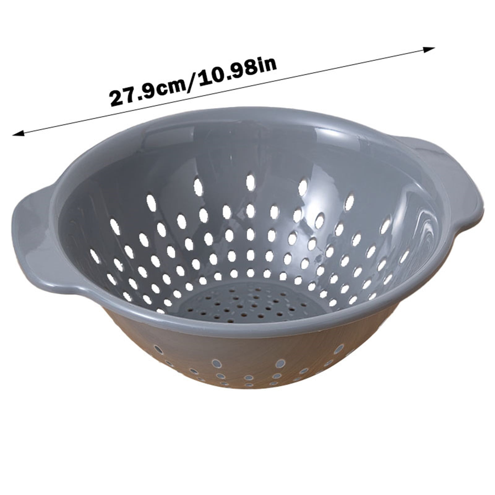 Deep Plastic Strainer Colander with Handle, BPA-Free Plastic Strainer, Durable and Dishwasher Safe, Use for Pasta, Noodles, Spaghetti, Vegetables and More, 1 Pcs, 12.59 Inches 12.59
