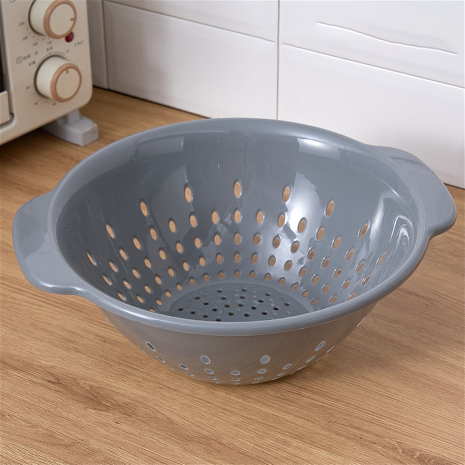 Deep Plastic Strainer Colander with Handle, BPA-Free Plastic Strainer, Durable and Dishwasher Safe, Use for Pasta, Noodles, Spaghetti, Vegetables and More, 1 Pcs, 12.59 Inches 12.59