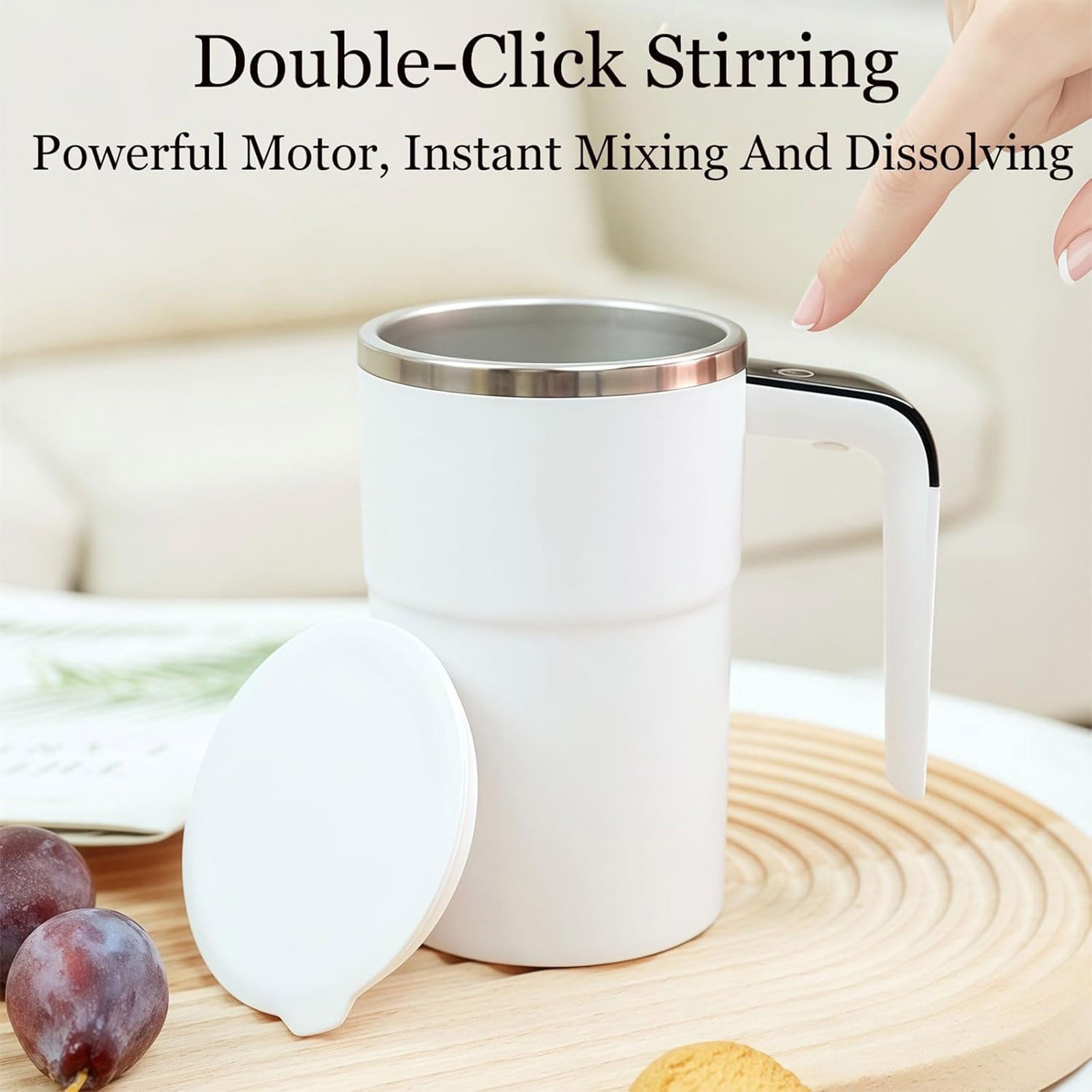 Self-Stirring Magnetic Coffee Mug with Temperature Display,Automatic Mixing for Coffee Tea and Shakes,Food Grade 304 Stainless Steel Liner,Smart LCD Screen for Real-Time Heat Monitoring A - Image 6