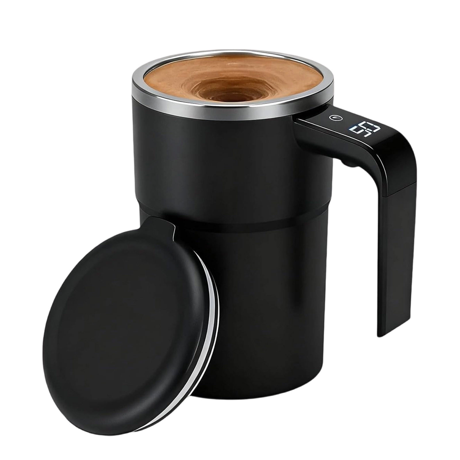 Self-Stirring Magnetic Coffee Mug with Temperature Display,Automatic Mixing for Coffee Tea and Shakes,Food Grade 304 Stainless Steel Liner,Smart LCD Screen for Real-Time Heat Monitoring B - Image 1