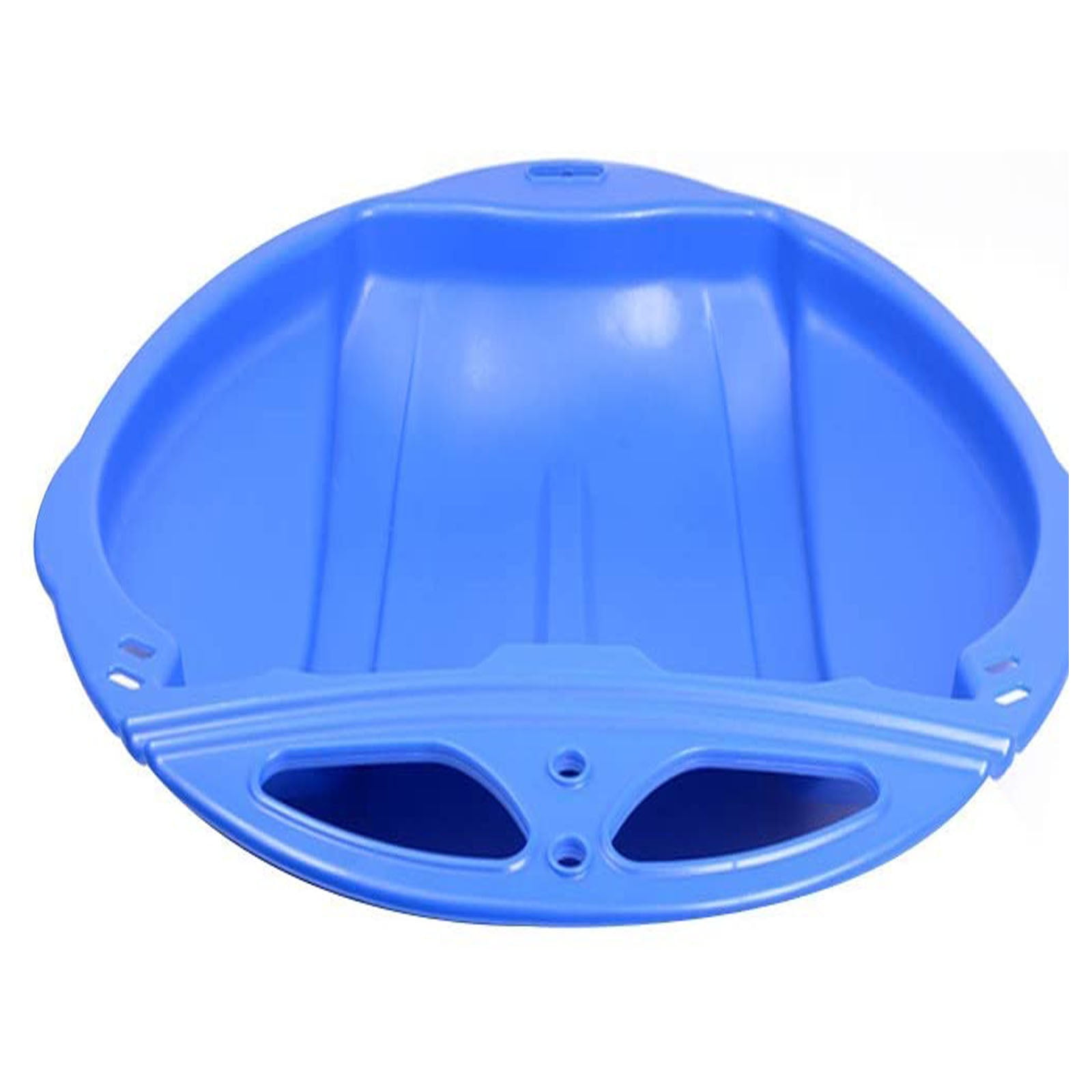 Round Snow Sled Disc for niñas & Adults, Durable PP Plastic Sand Slider & Winter Ski Pad, Non-Slip Design with Deep Seat for Safe Snow, Grass, and Sand Adventures, Supports Up to 100kg Blue - Image 2