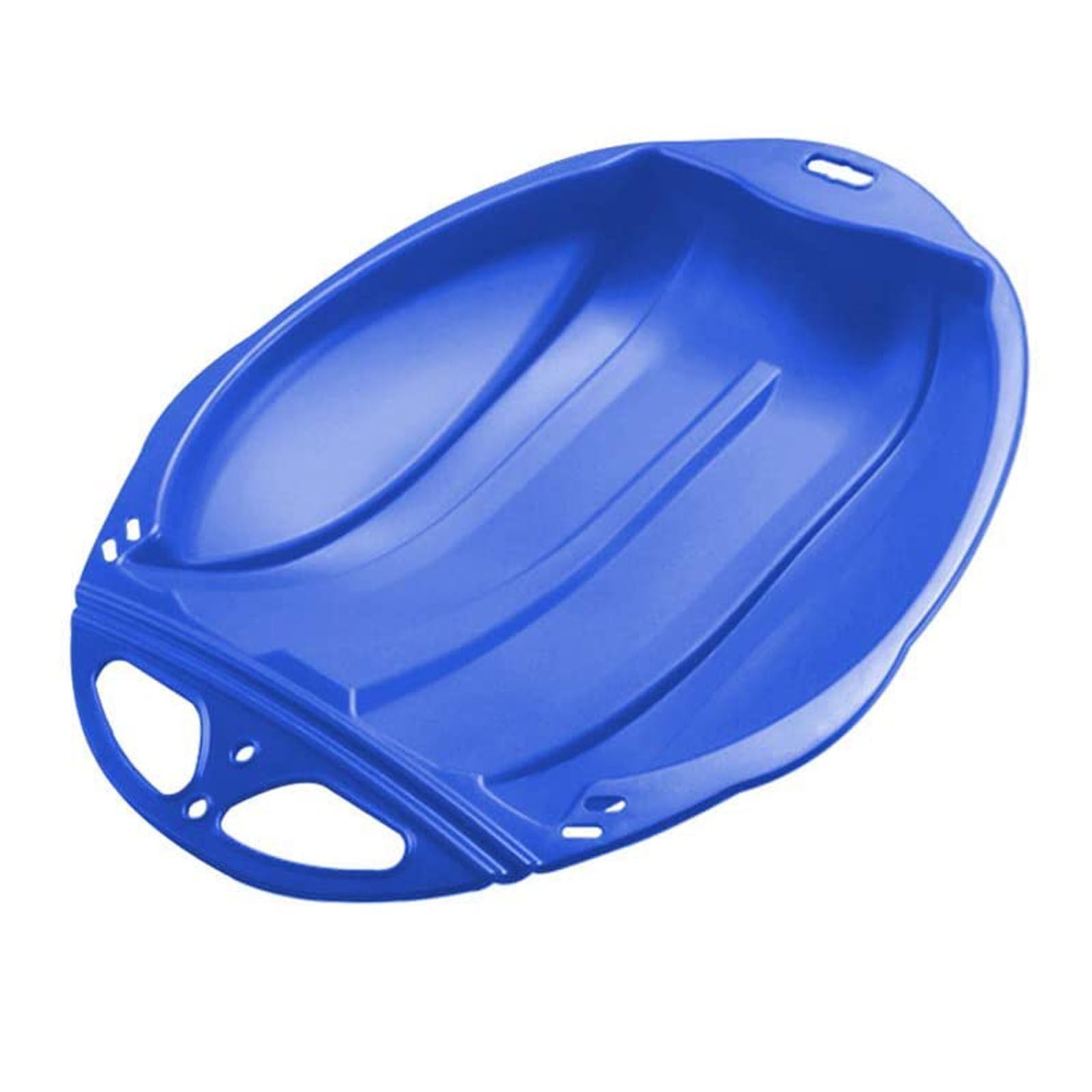 Round Snow Sled Disc for niñas & Adults, Durable PP Plastic Sand Slider & Winter Ski Pad, Non-Slip Design with Deep Seat for Safe Snow, Grass, and Sand Adventures, Supports Up to 100kg Blue - Image 4