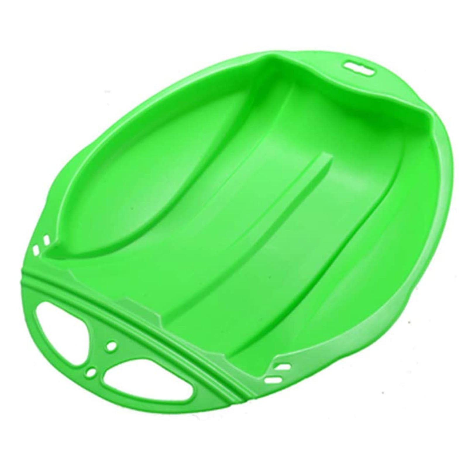 Round Snow Sled Disc for niñas & Adults, Durable PP Plastic Sand Slider & Winter Ski Pad, Non-Slip Design with Deep Seat for Safe Snow, Grass, and Sand Adventures, Supports Up to 100kg Green - Image 2