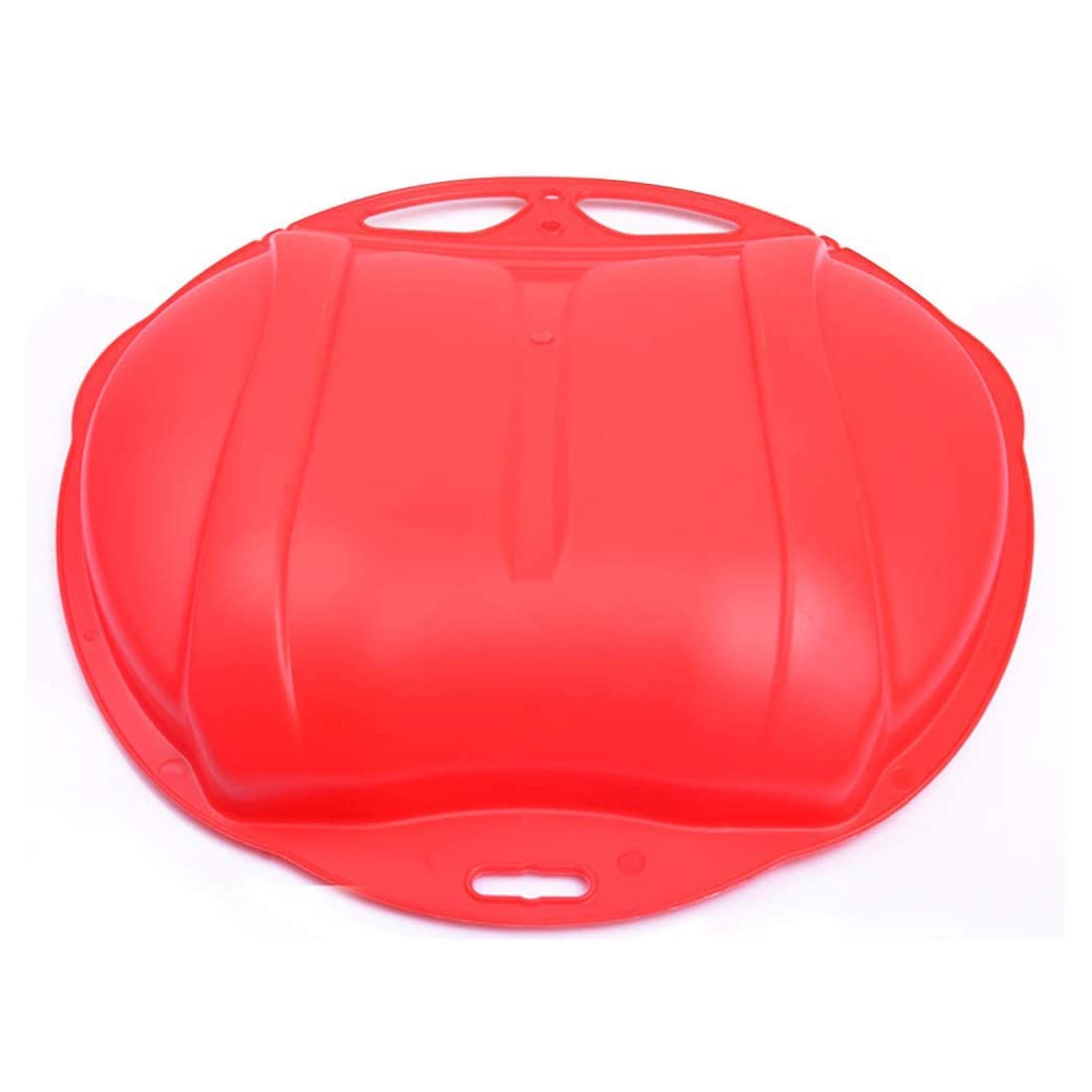 Round Snow Sled Disc for niñas & Adults, Durable PP Plastic Sand Slider & Winter Ski Pad, Non-Slip Design with Deep Seat for Safe Snow, Grass, and Sand Adventures, Supports Up to 100kg Red - Image 3